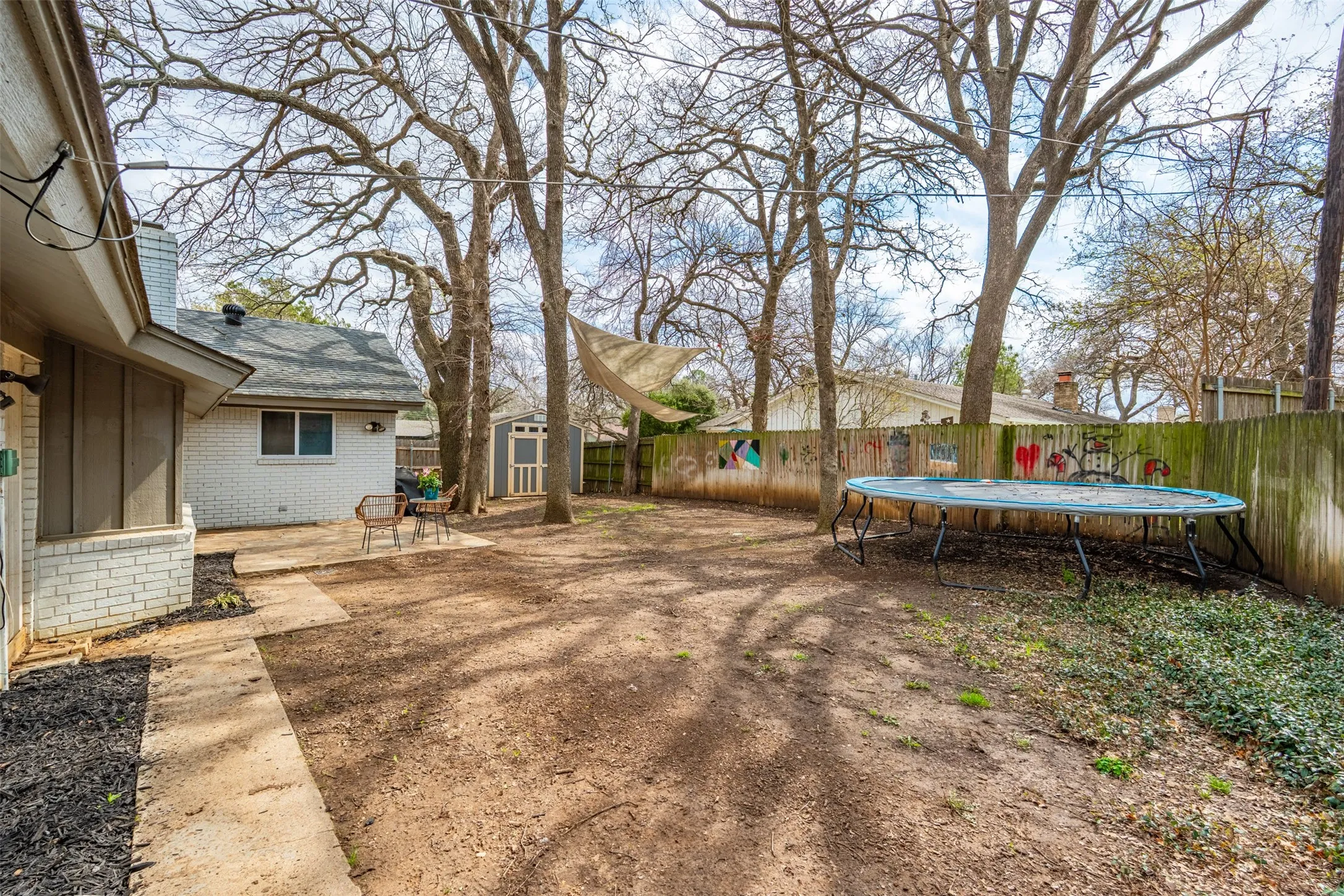 Tons of great space for backyard games and running around!