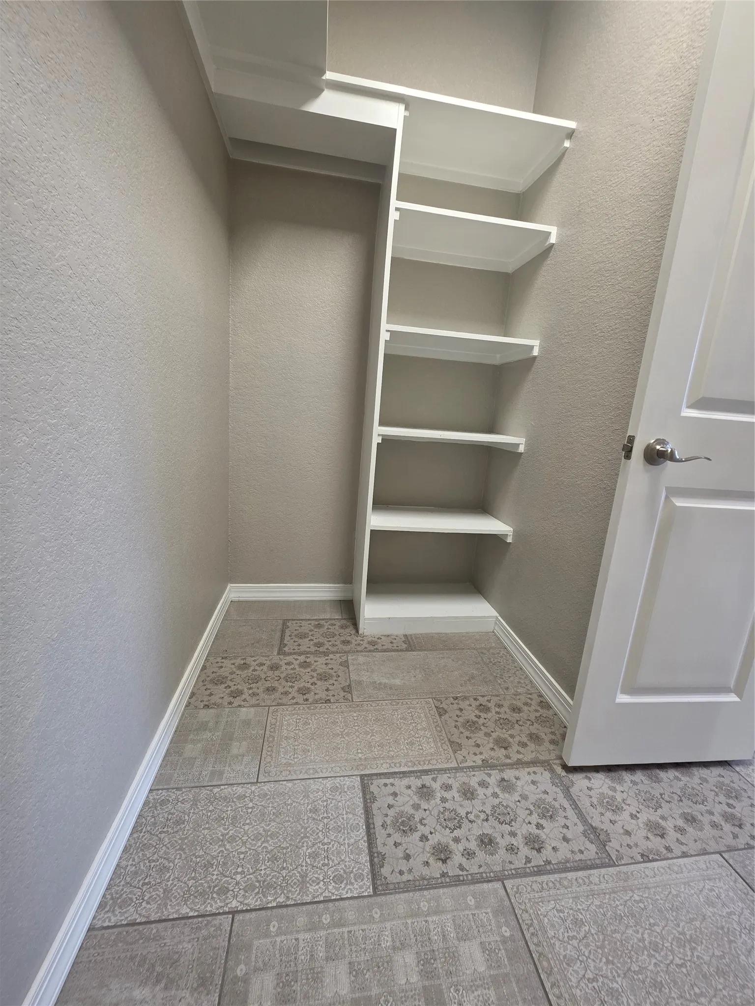 shelves in master closet