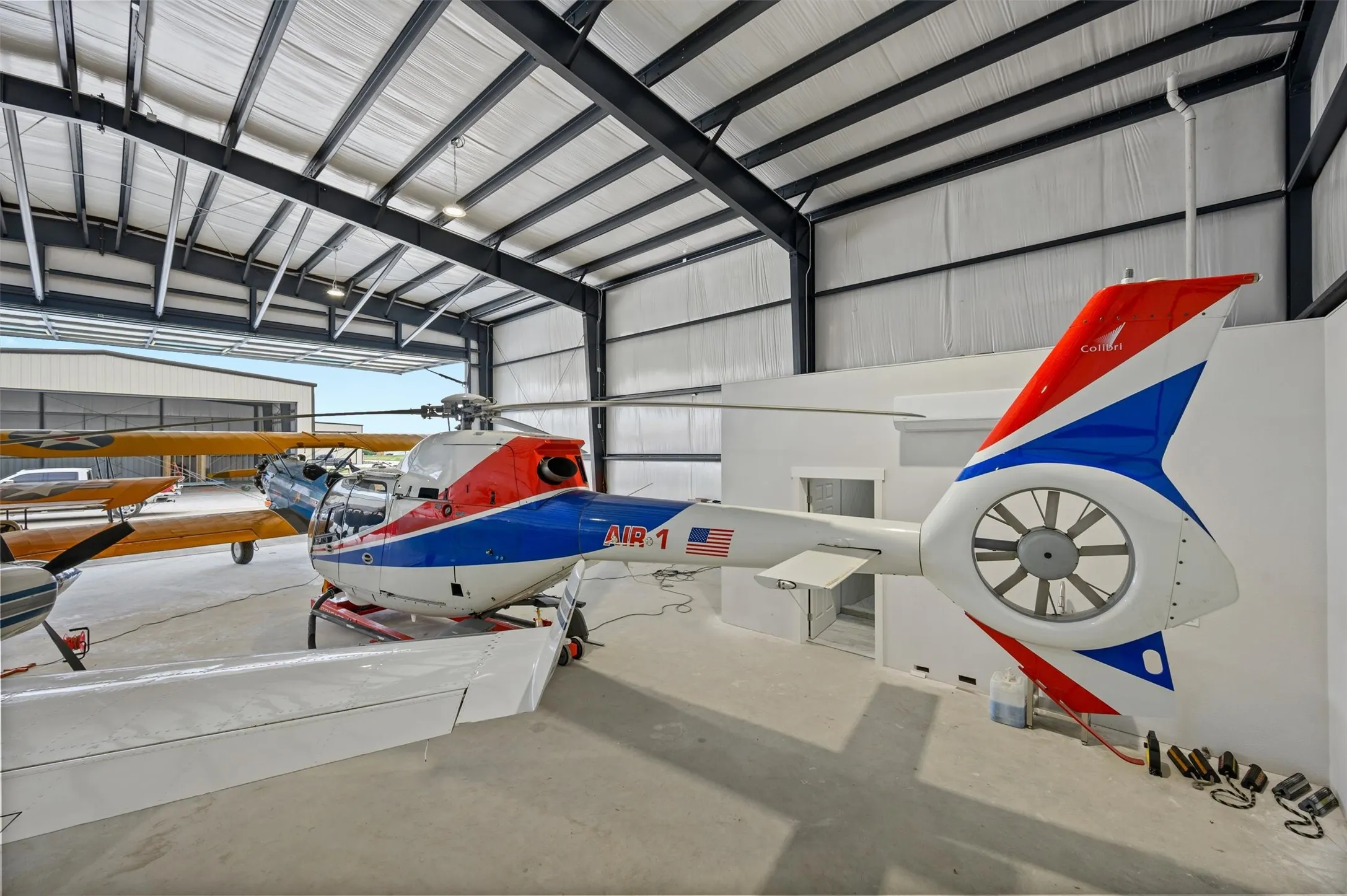 Photos of other new-construction hangars built at Aero Country East.
