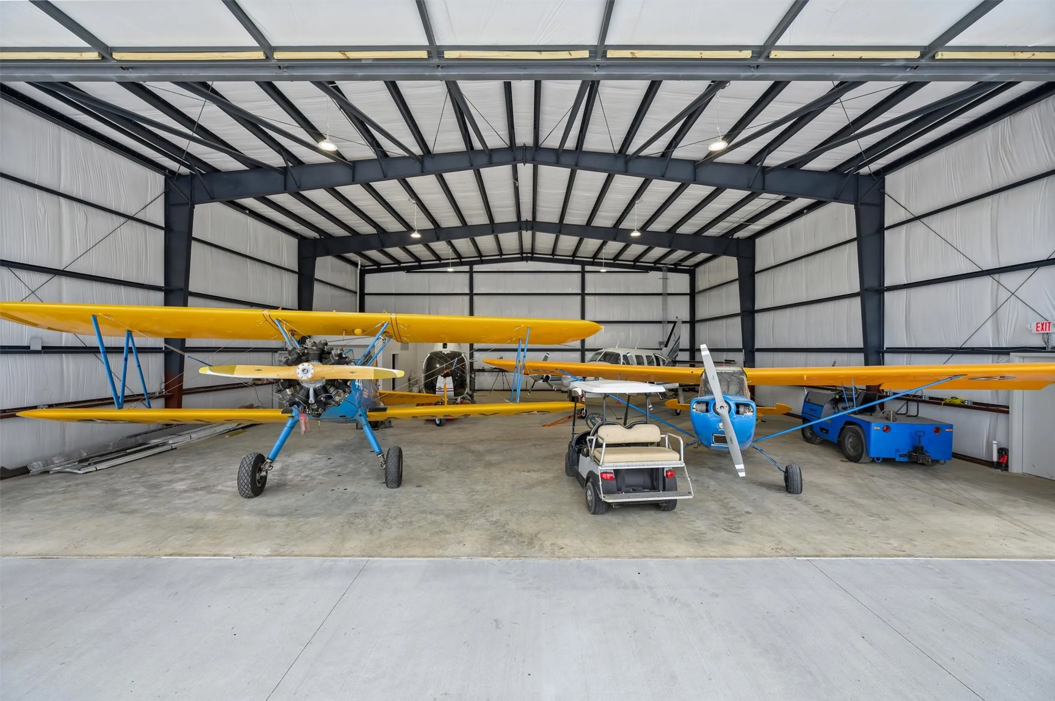 Photos of other new-construction hangars built at Aero Country East.