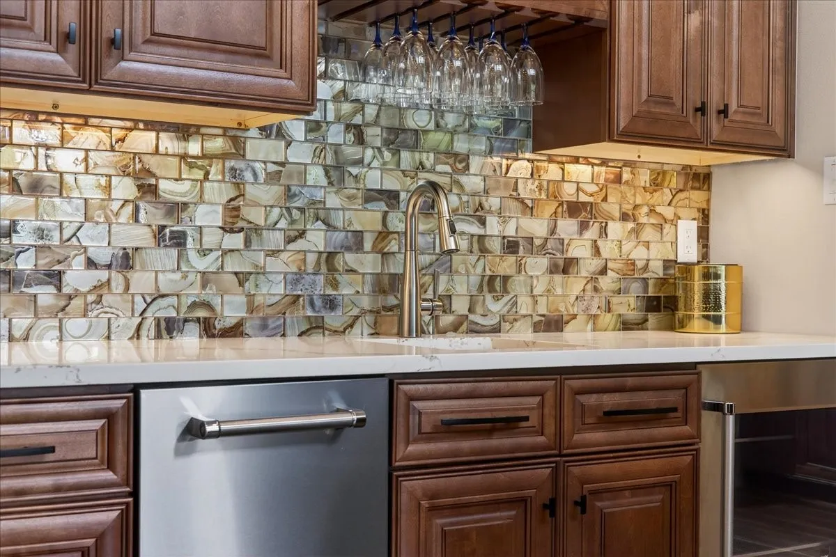 Wet Bar with ice machine and wine chiller