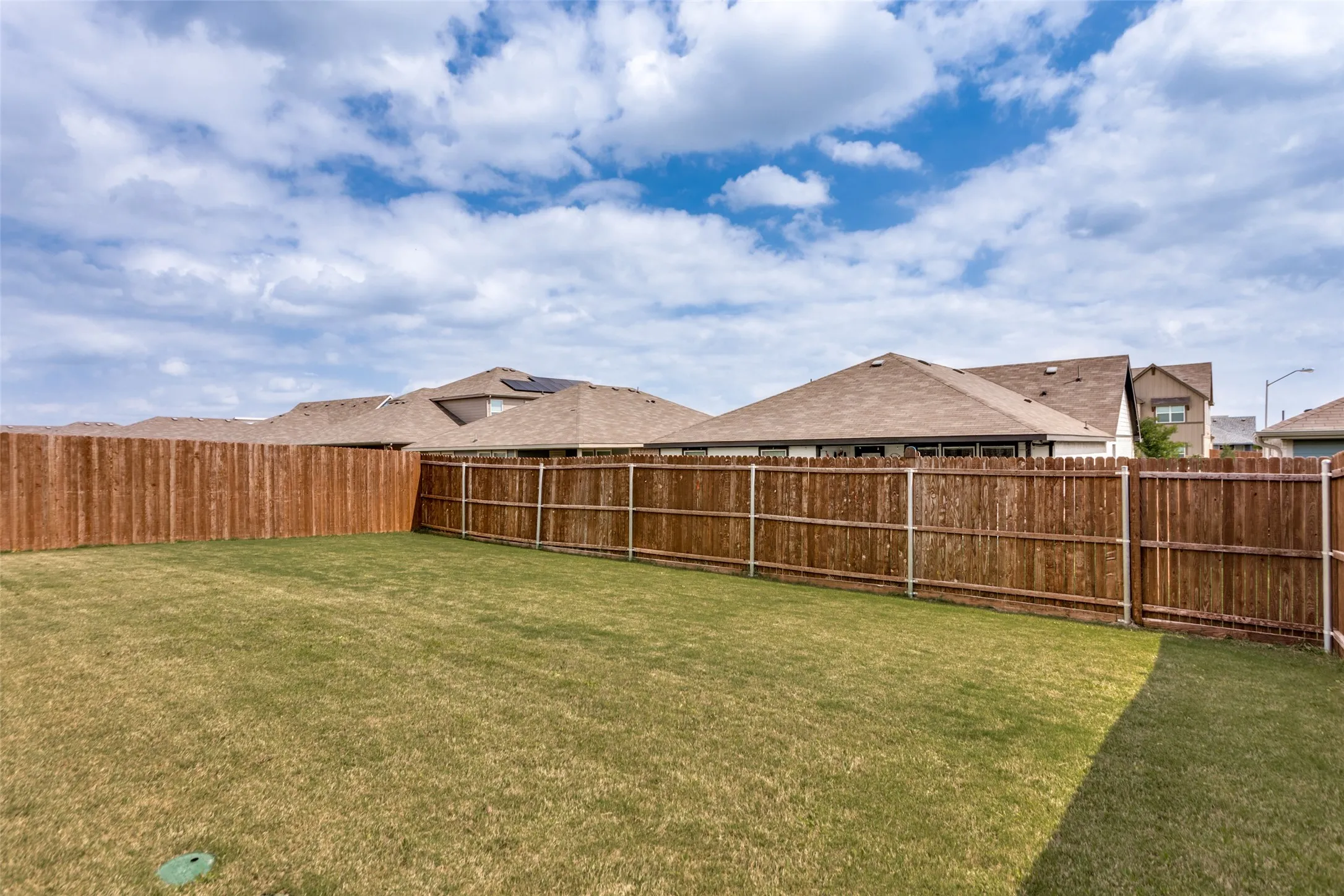 Spacious backyard