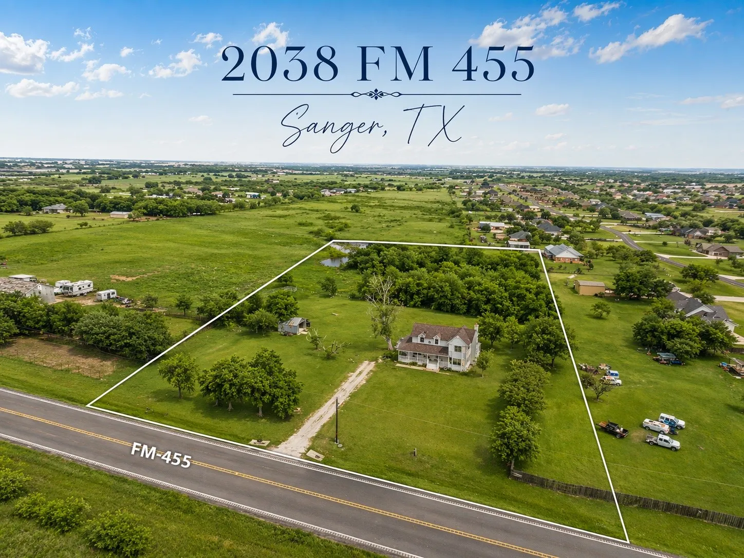 Single Family Residence For Sale in Denton County , 2038 Fm 455 W, Sanger, Texas 76266, 4 Bedrooms, 3 Bathrooms, Garage spaces, 2,207 Sqft, built in 1986, Preowned, Price $950,000, mls#21238621, Real Estate Agent in Sanger, Homes For Sale in Denton county, Homes For Sale in Sanger, Realtor in Sanger Texas, Real Estate Brokerage Independent Realty Texas, Luminita Cordes Realtor