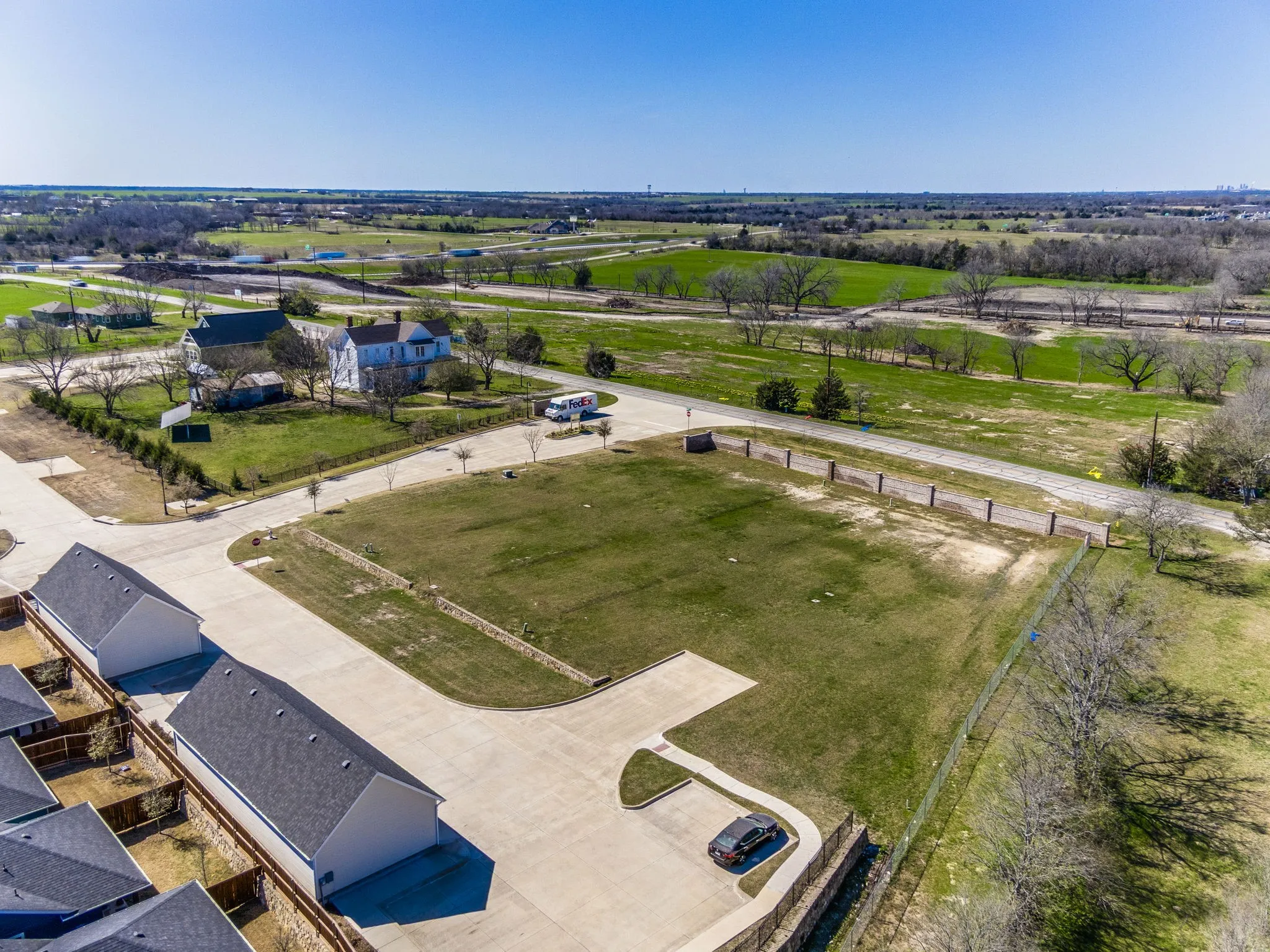 Drone / aerial view with a rural view