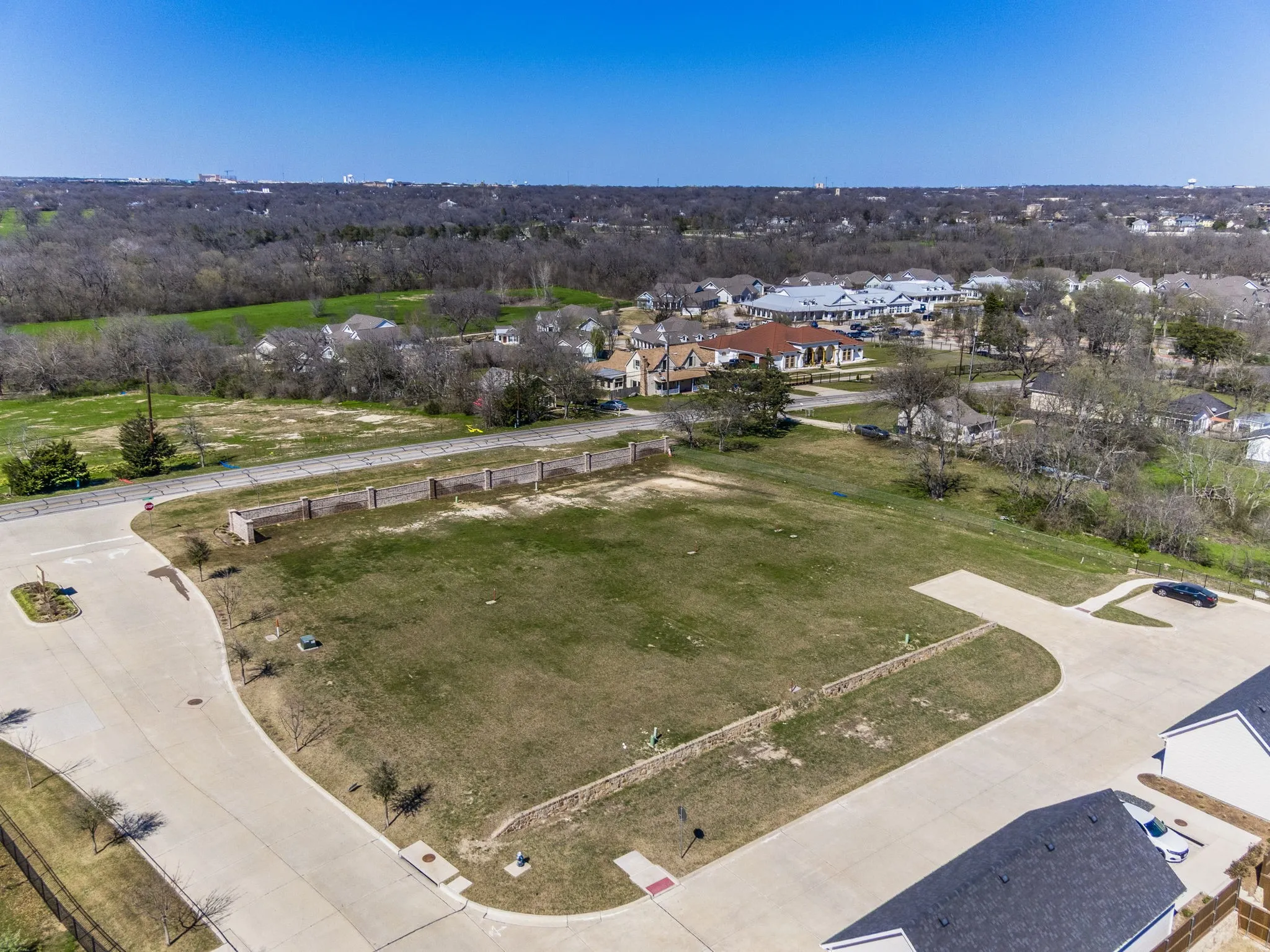 Aerial view with a residential view
