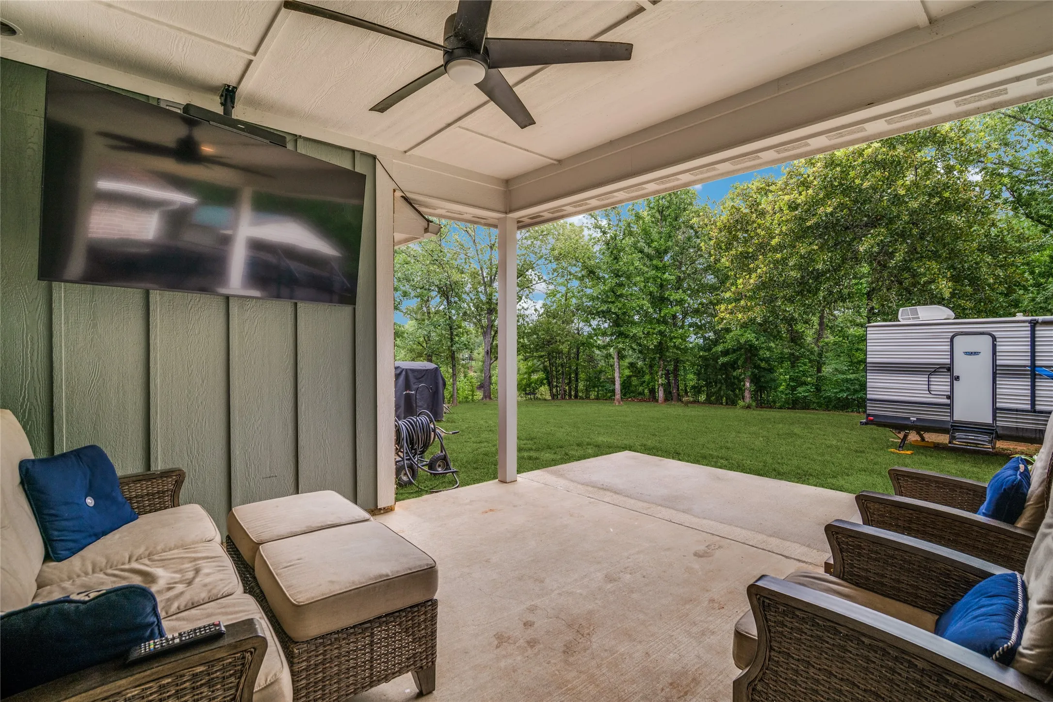 Enjoy the many trees on this property.