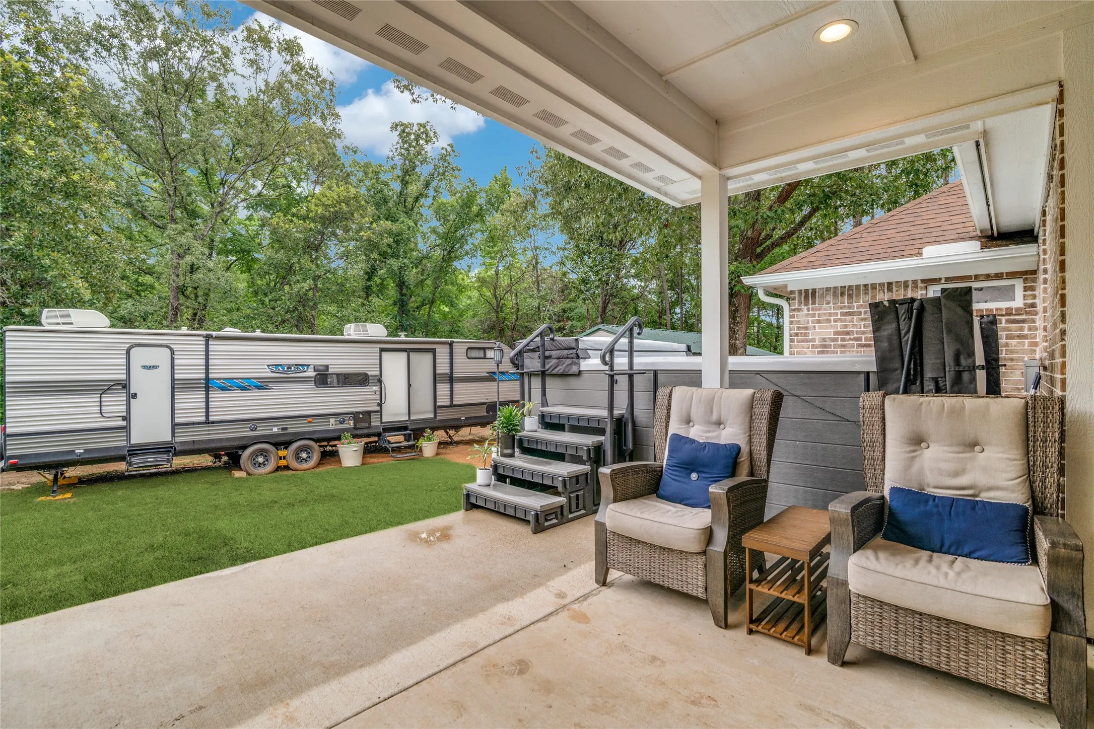 A better view of the designated RV area, as well as the Michael Phelps Signature Swim/Spa
