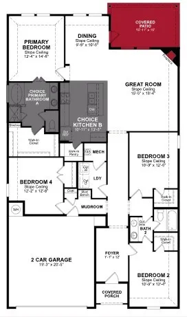 Beazer Homes Verandah Teton Floorplan.