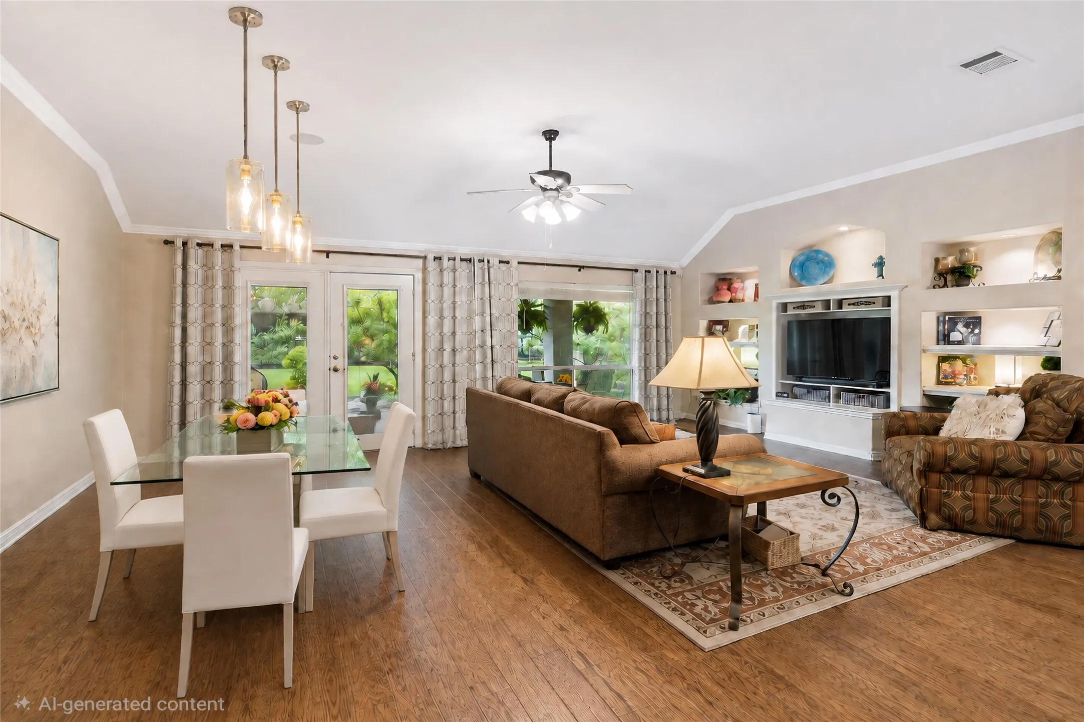 Imagine the possibilities entertaining family and friends in your dining area. The oversized living area is just waiting for your next dinner gathering. (Vitually Staged Photo)