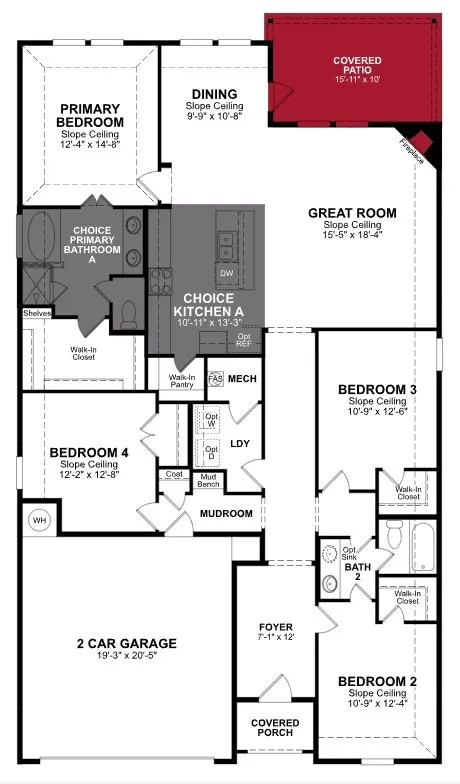 Beazer Homes Verandah Teton Floorplan.