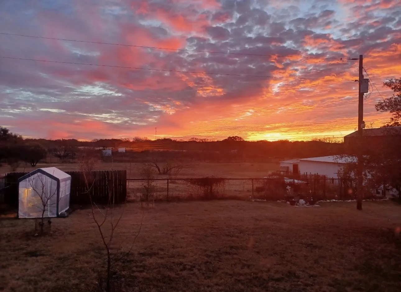 Sunrise from the back deck
