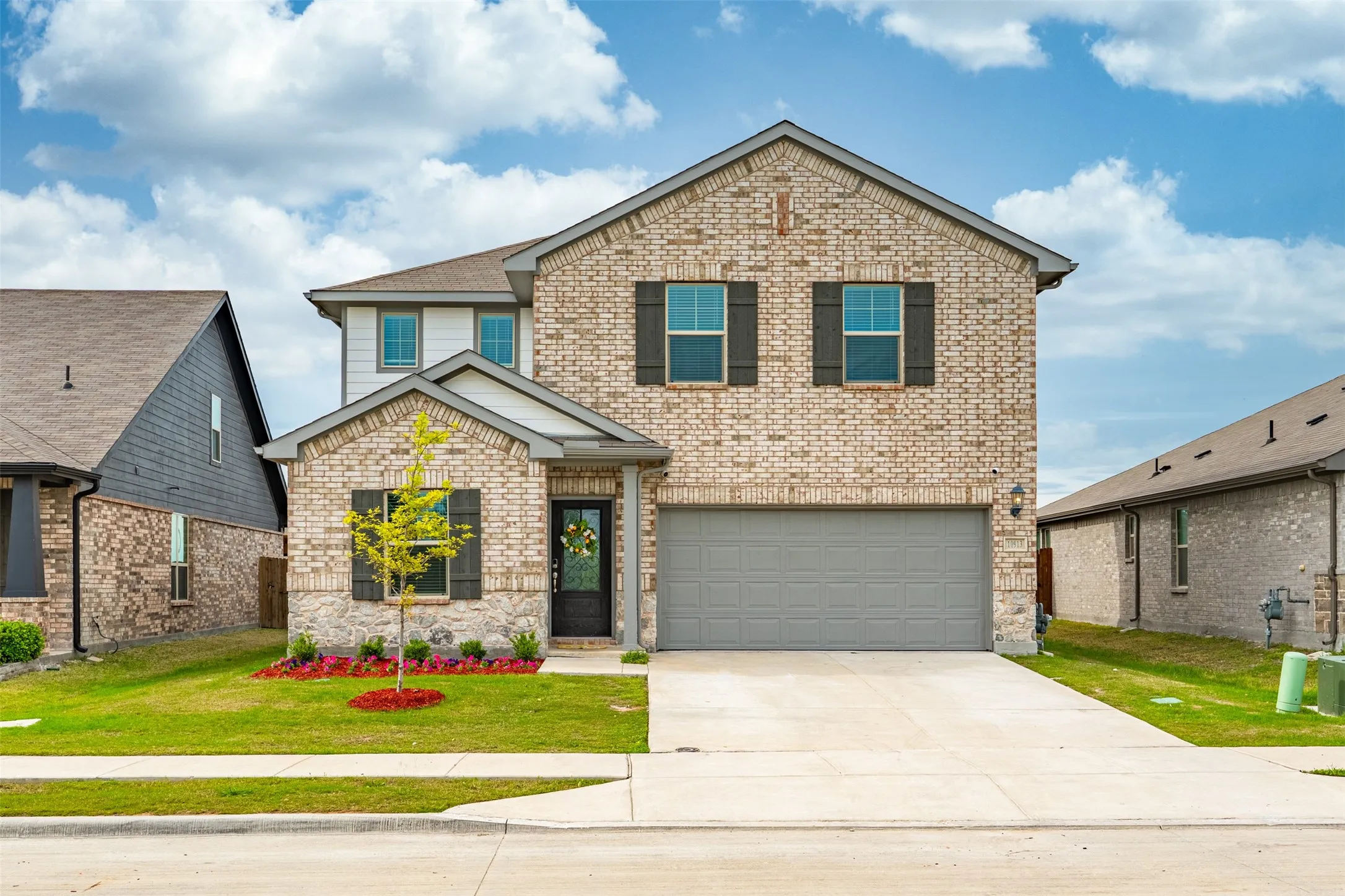 Beautiful two story home at 10913 Tamarisk Lane in Fort Worth 76108, located in the desirable Palmilla Springs subdivision, featuring great curb appeal on a quiet cul de sac and directly across from the neighborhood park.