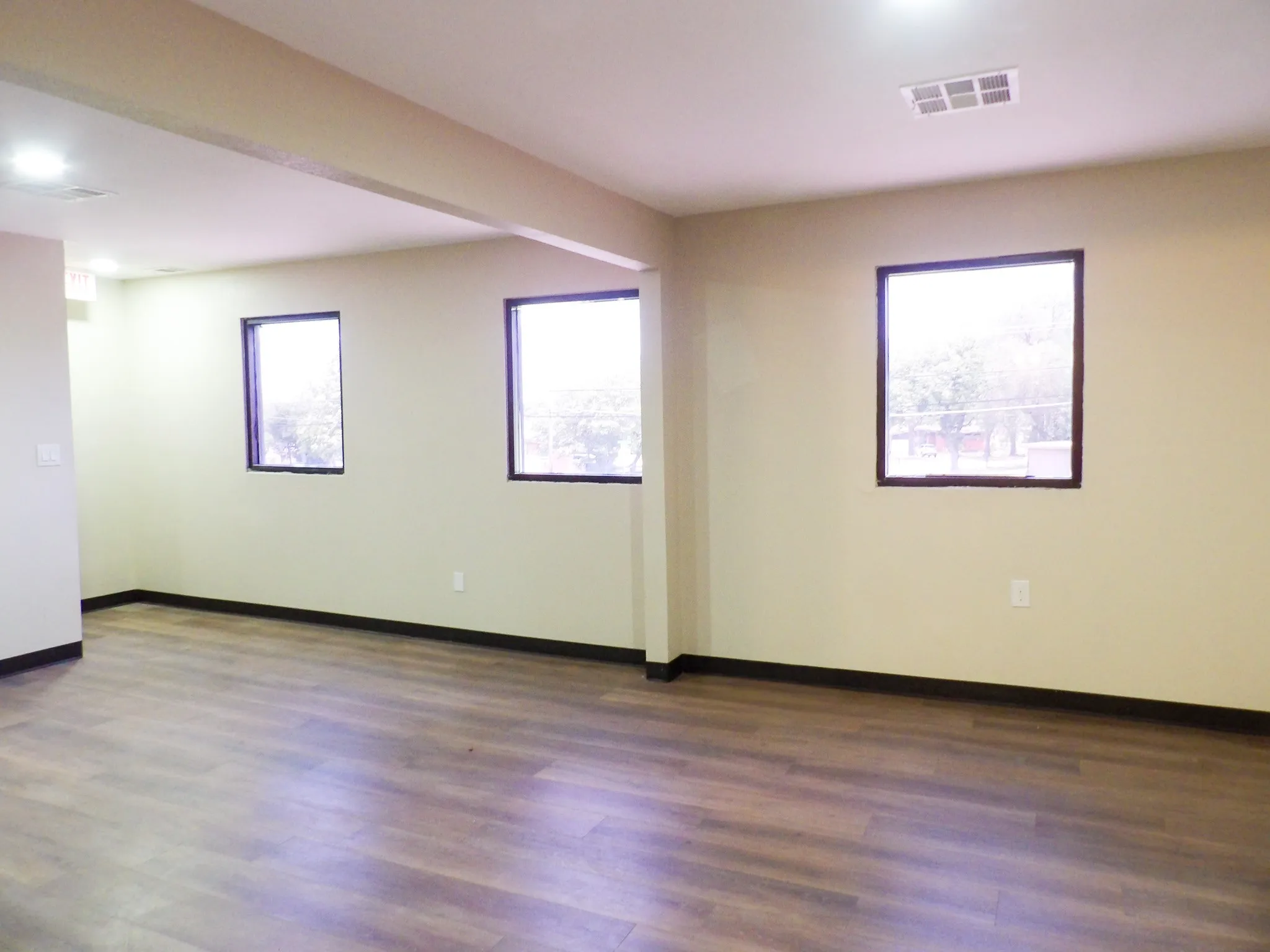 Spacious upstairs space with additional storage rooms