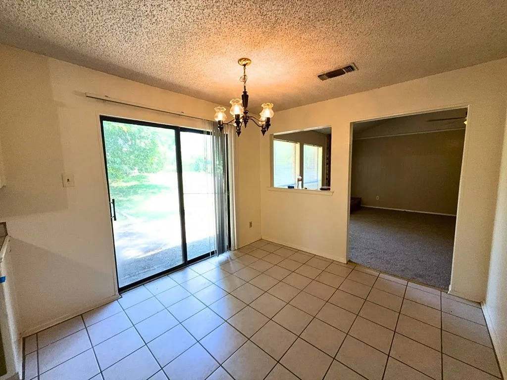 Sliding glass door to backyard