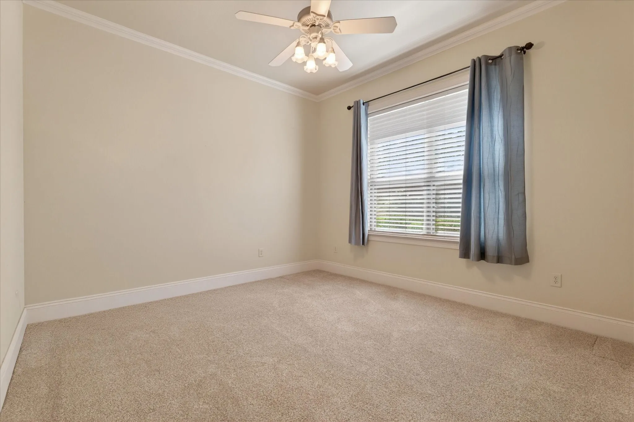 Down stairs bedroom with adjacent bathroom