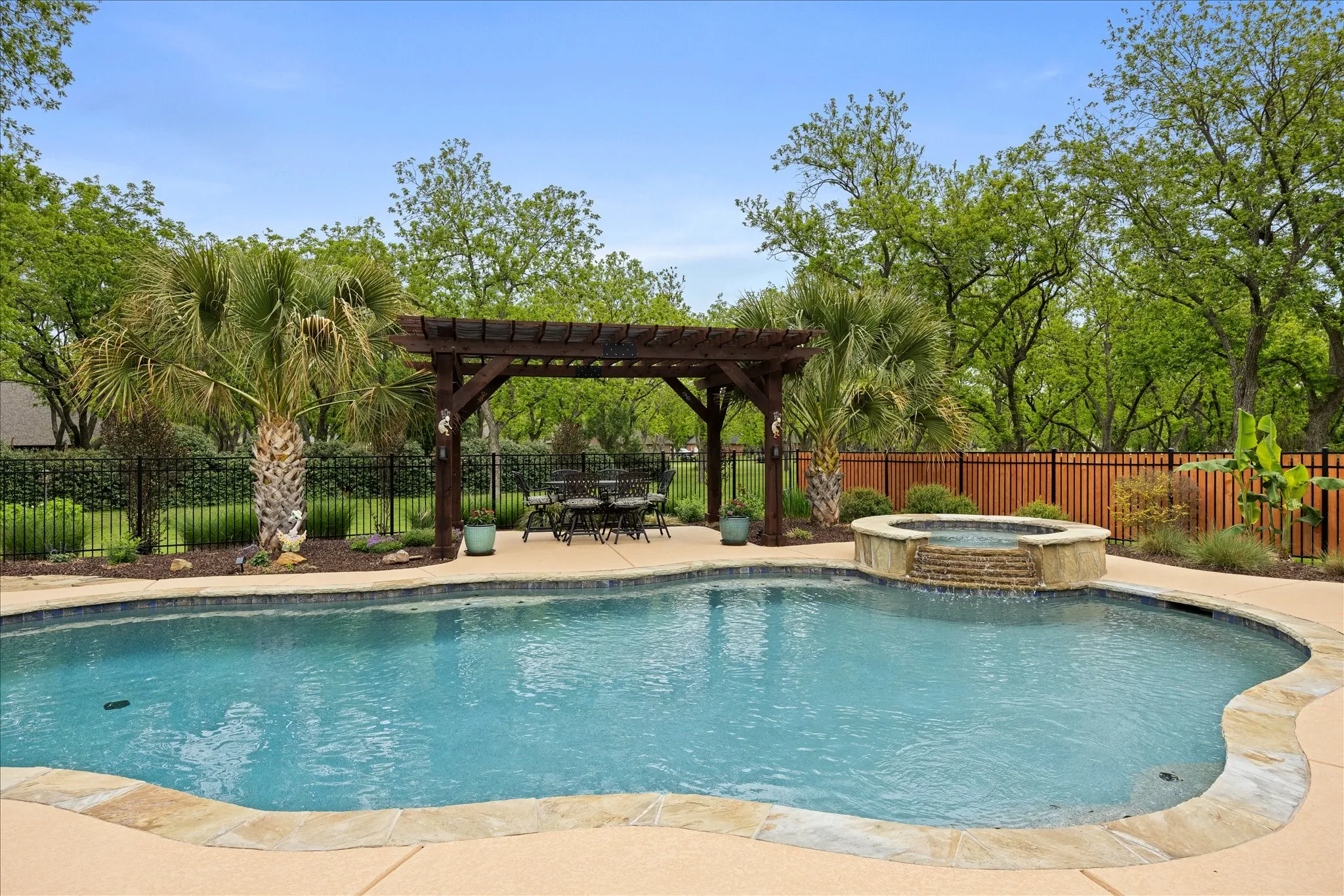Large pool and spa offer a great place to relax and cool off.