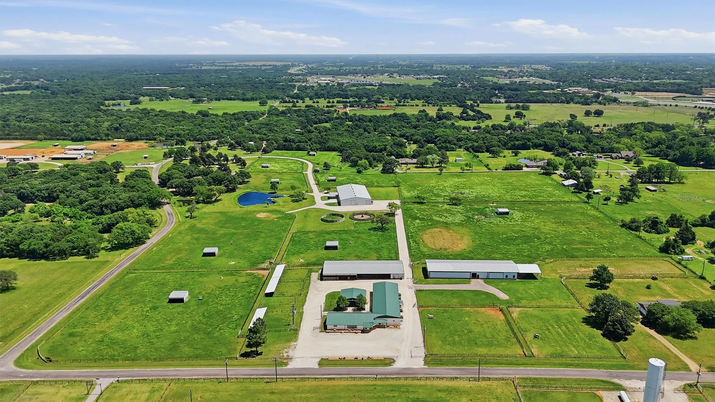Aerial view of entire facility from Roland Road