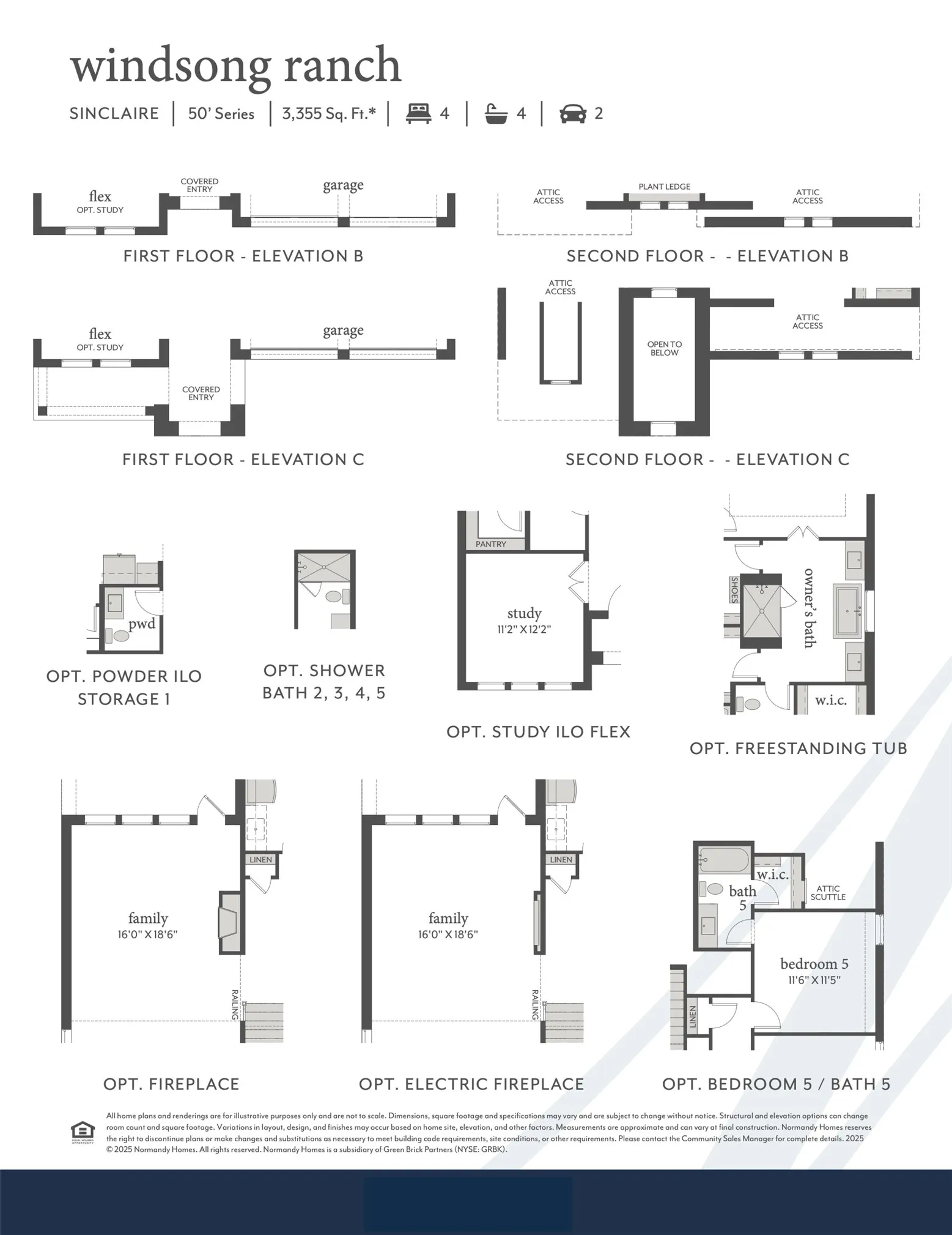 This dream home features elevation A, optional half bath, study, electric fireplace plus so much more!