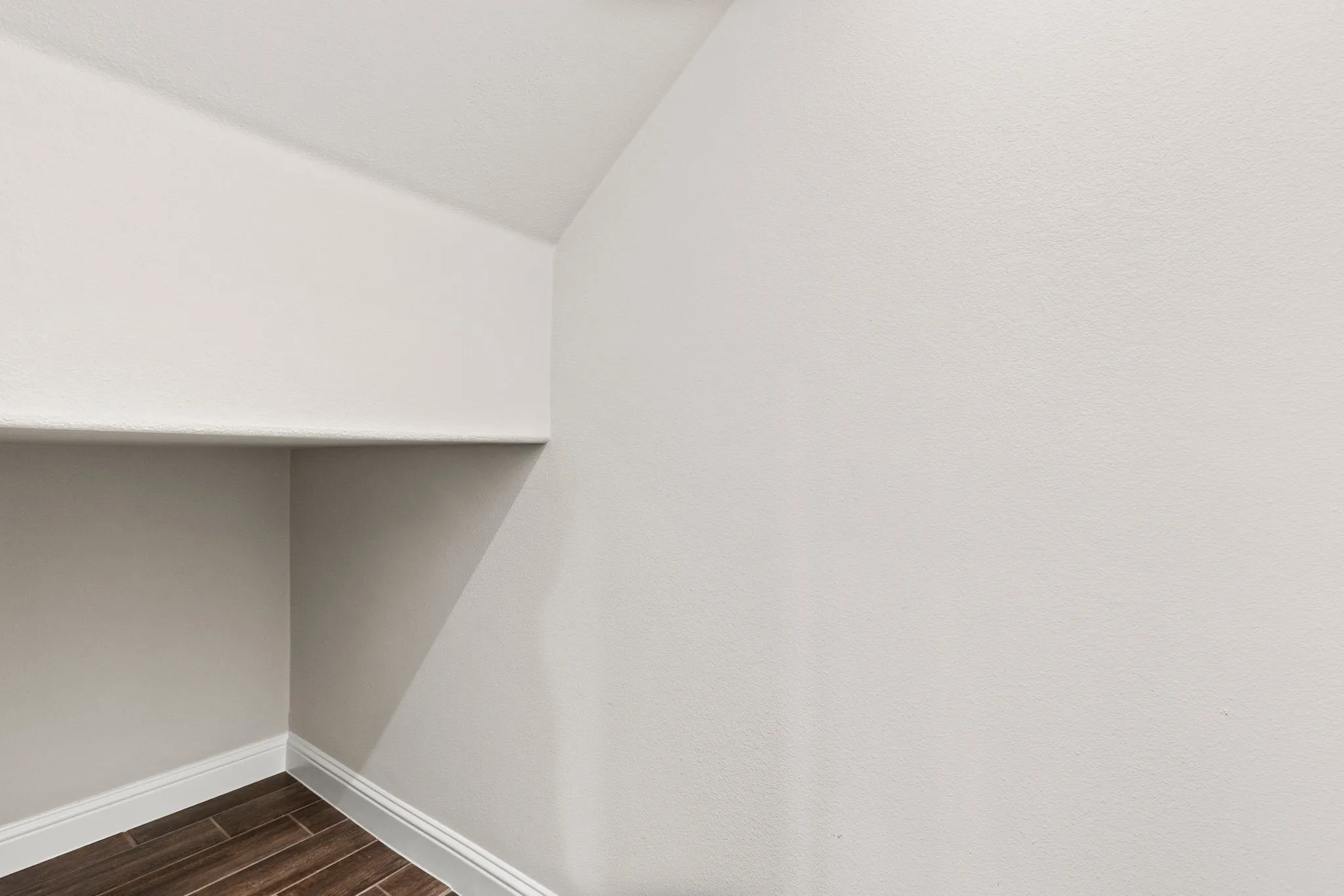 Storage space under staircase
