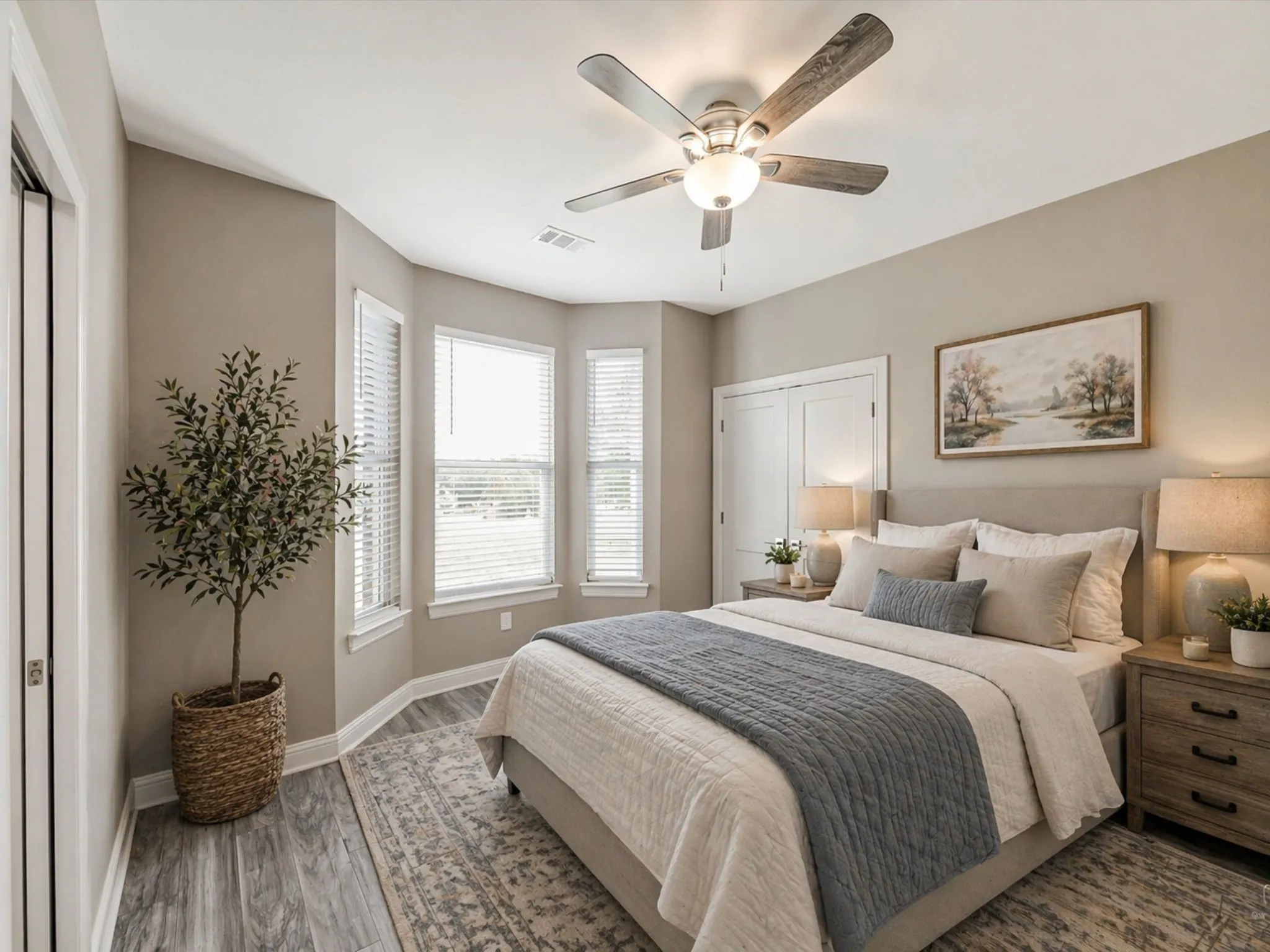 Bright and versatile, this bedroom features a charming bay window that fills the space with natural light and adds a sense of openness. A comfortable room that easily adapts for guests, family, or a creative retreat.
