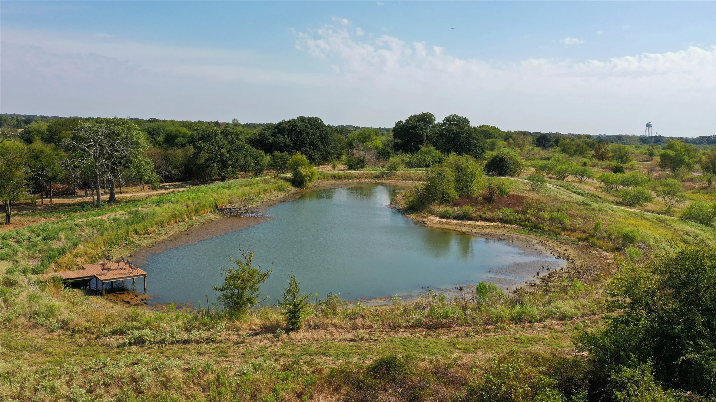 One of many stocked fishing ponds