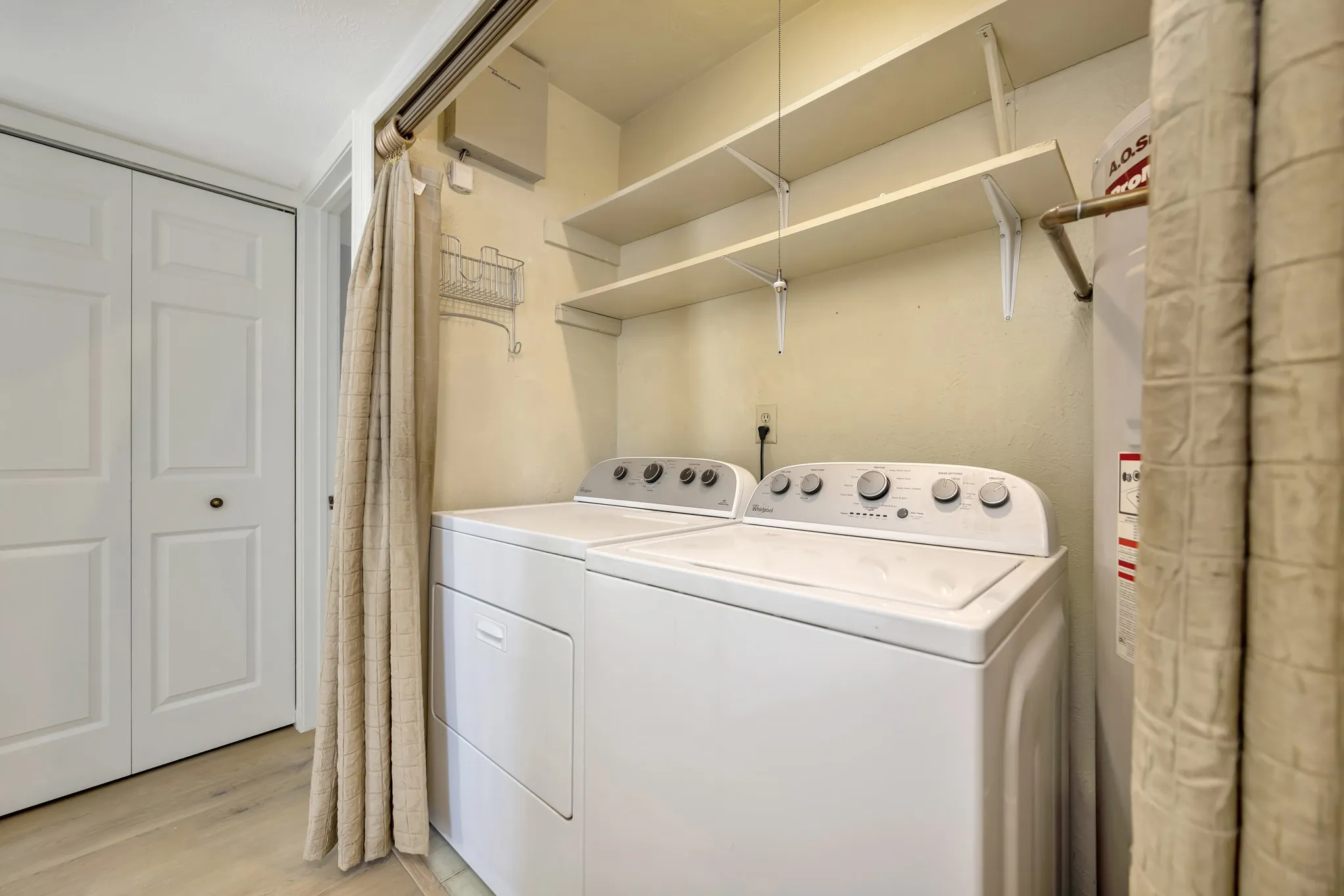 Washer and dryer are included.