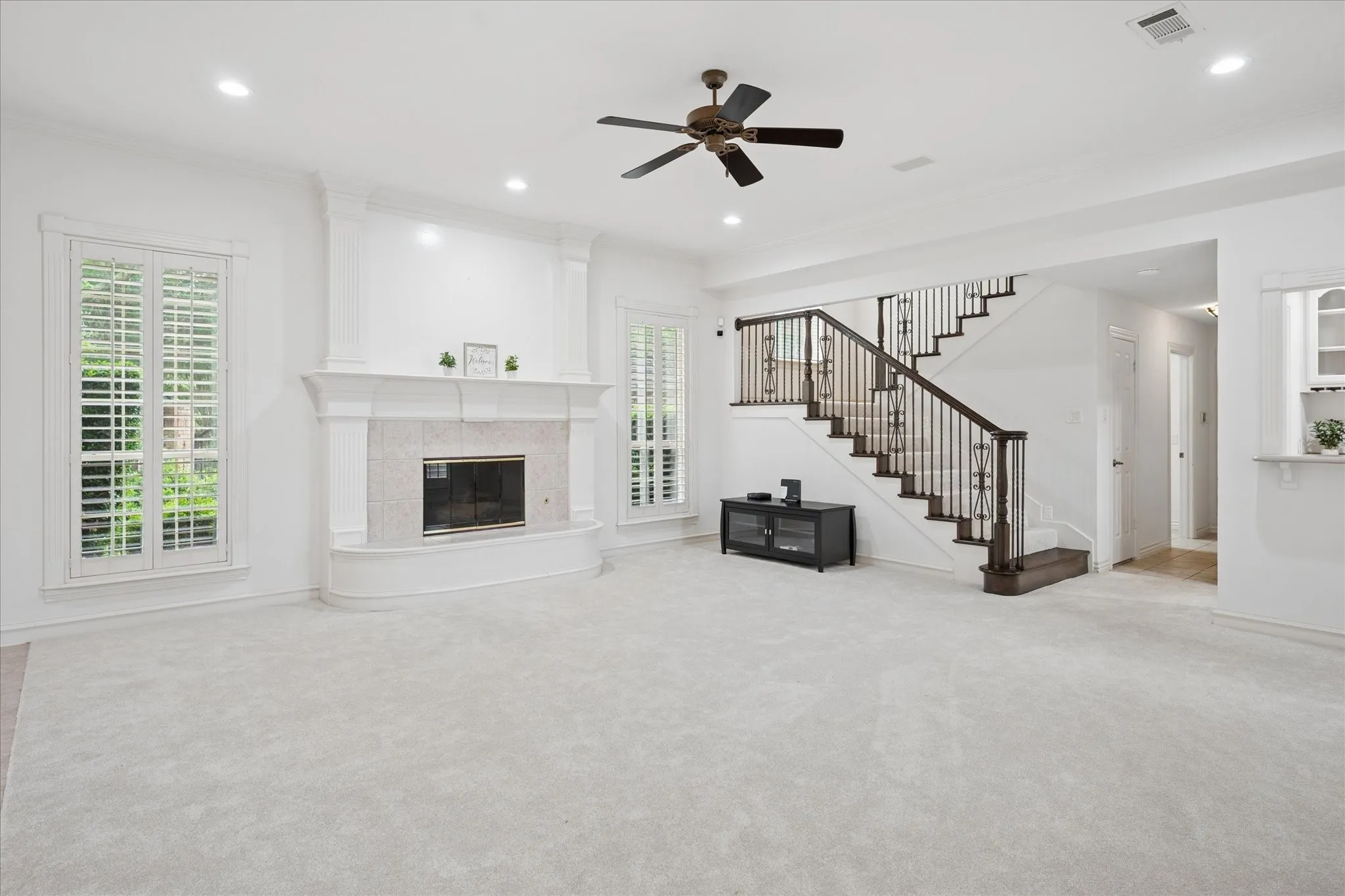 The large living area and open concept is great for family togetherness