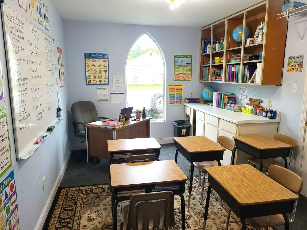 Couldl be a school. Staged photo.