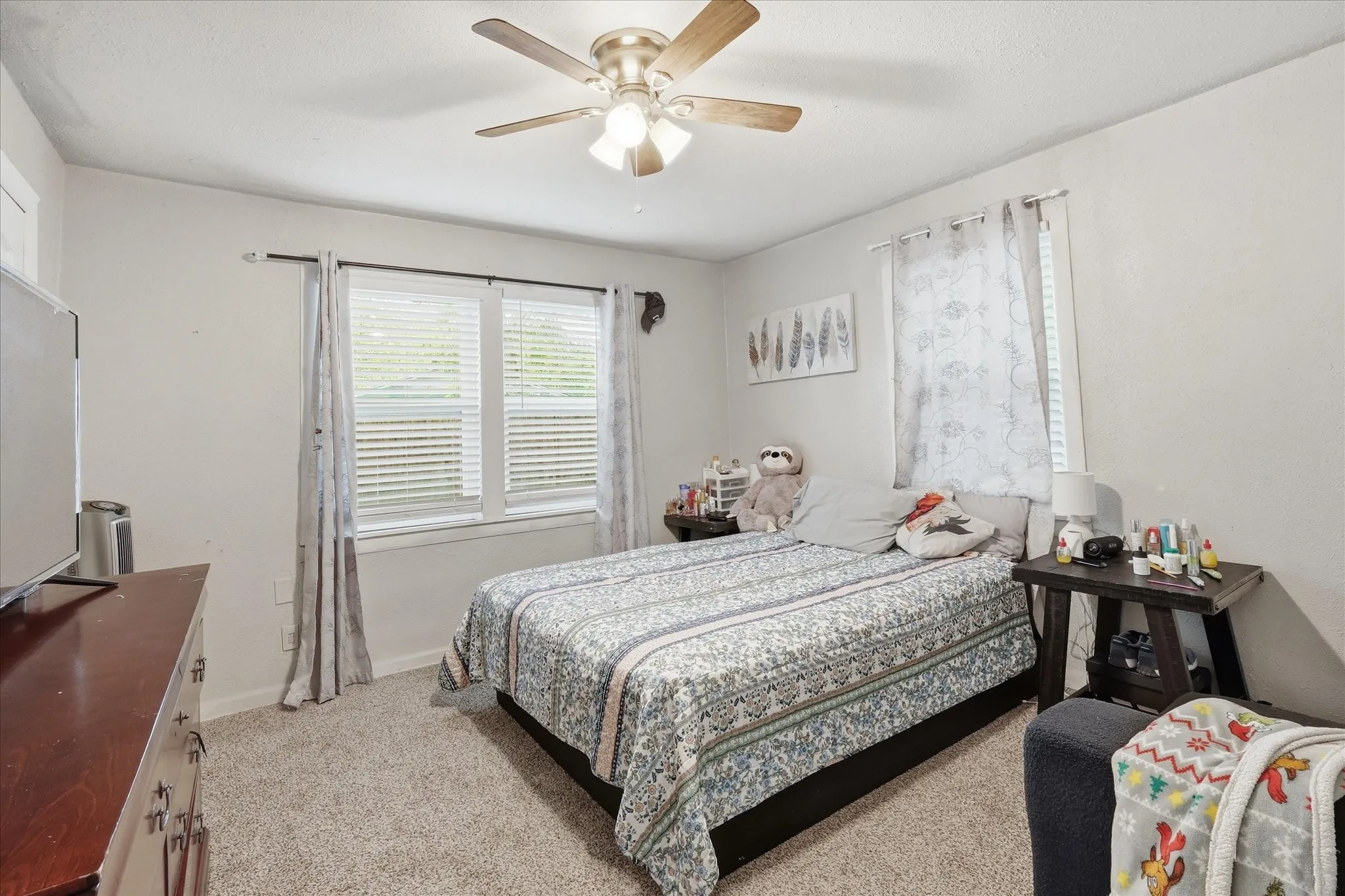 Primary bedroom with natural light