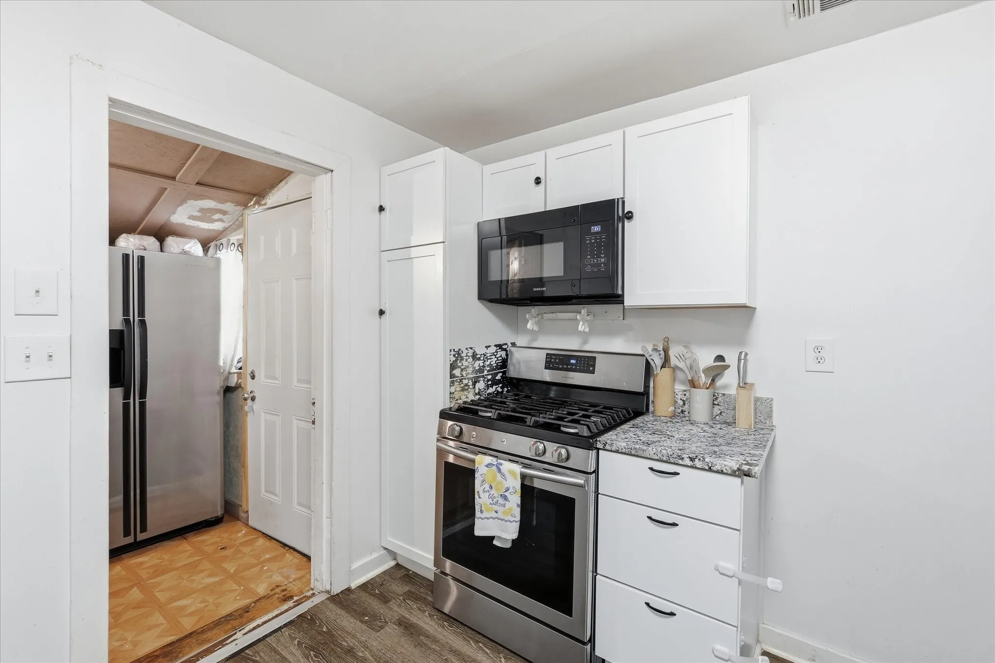 Updated kitchen with functional workspace and storage