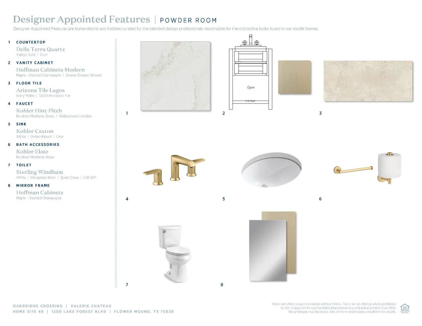 Valerie Chateau-Powder Room Selections