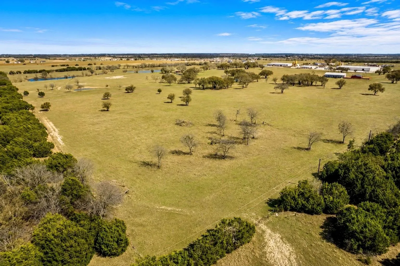 Expansive acreage featuring mature trees, natural water features, and open pastures