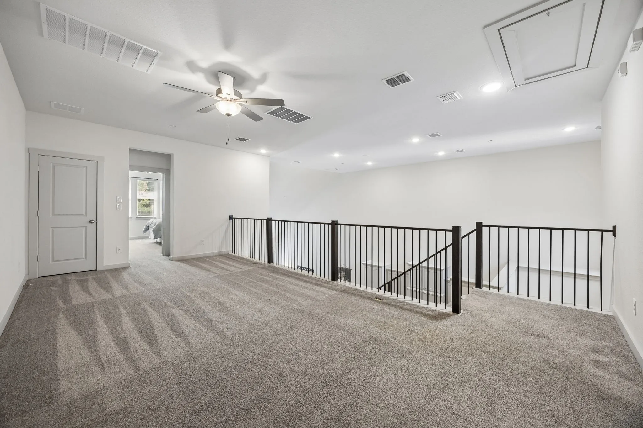 Open and airy area is a blank canvas for office, hobbies, media, gaming etc.