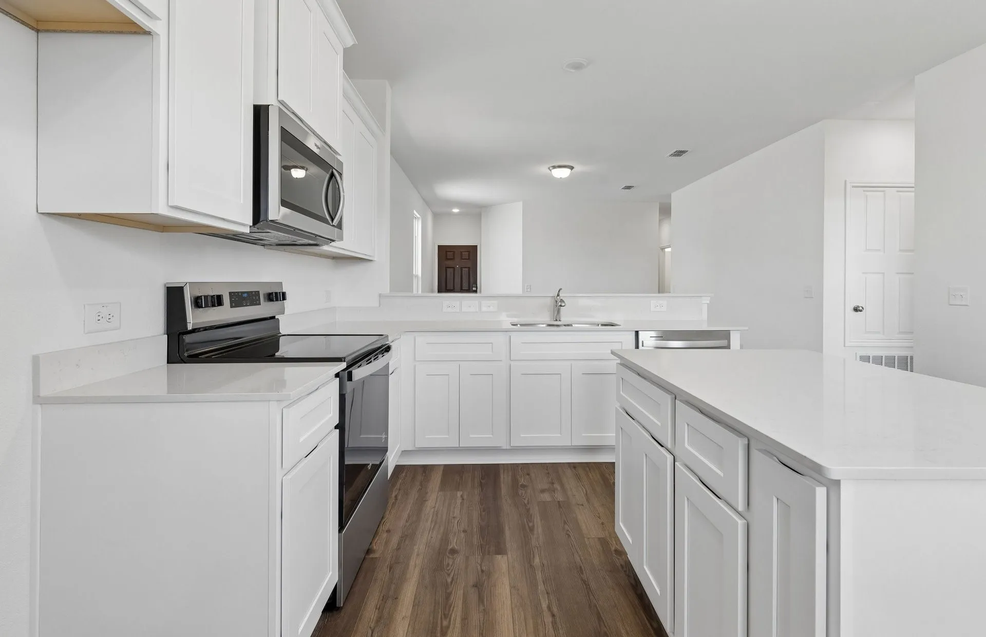 Abundant cabinet space in kitchen
