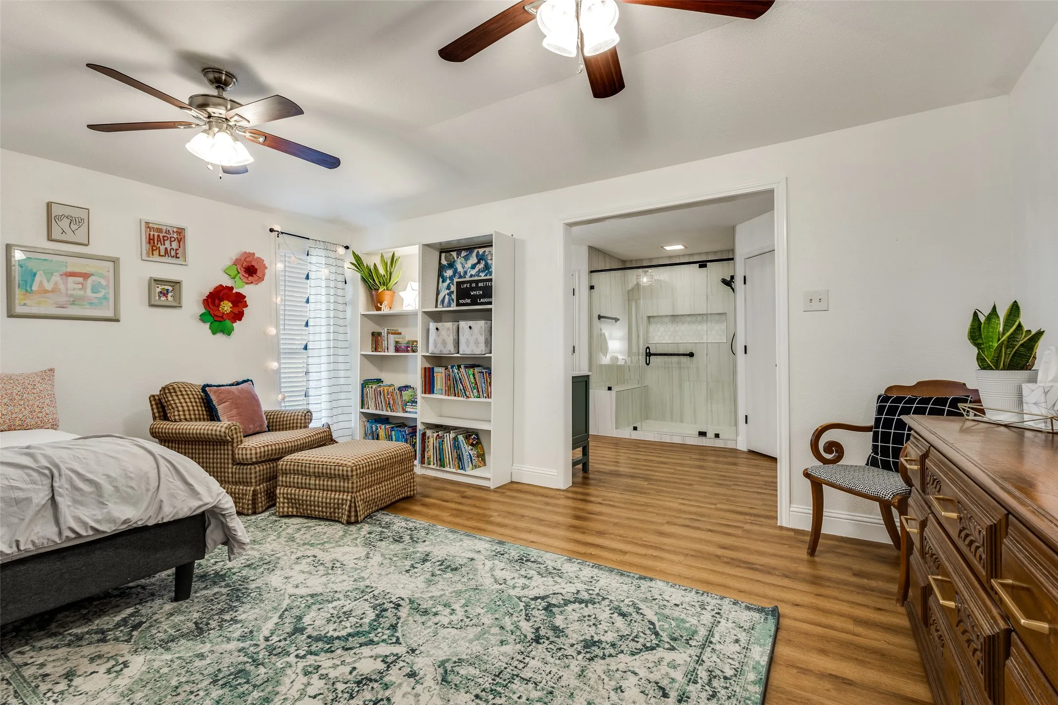 Large master bedroom with open concept ensuite