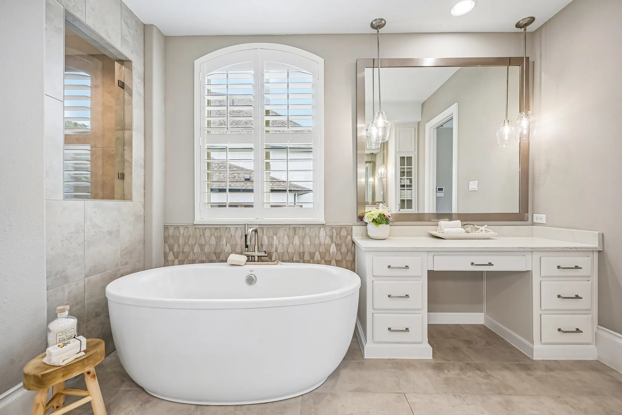 Primary Bathroom with Freestanding Tub