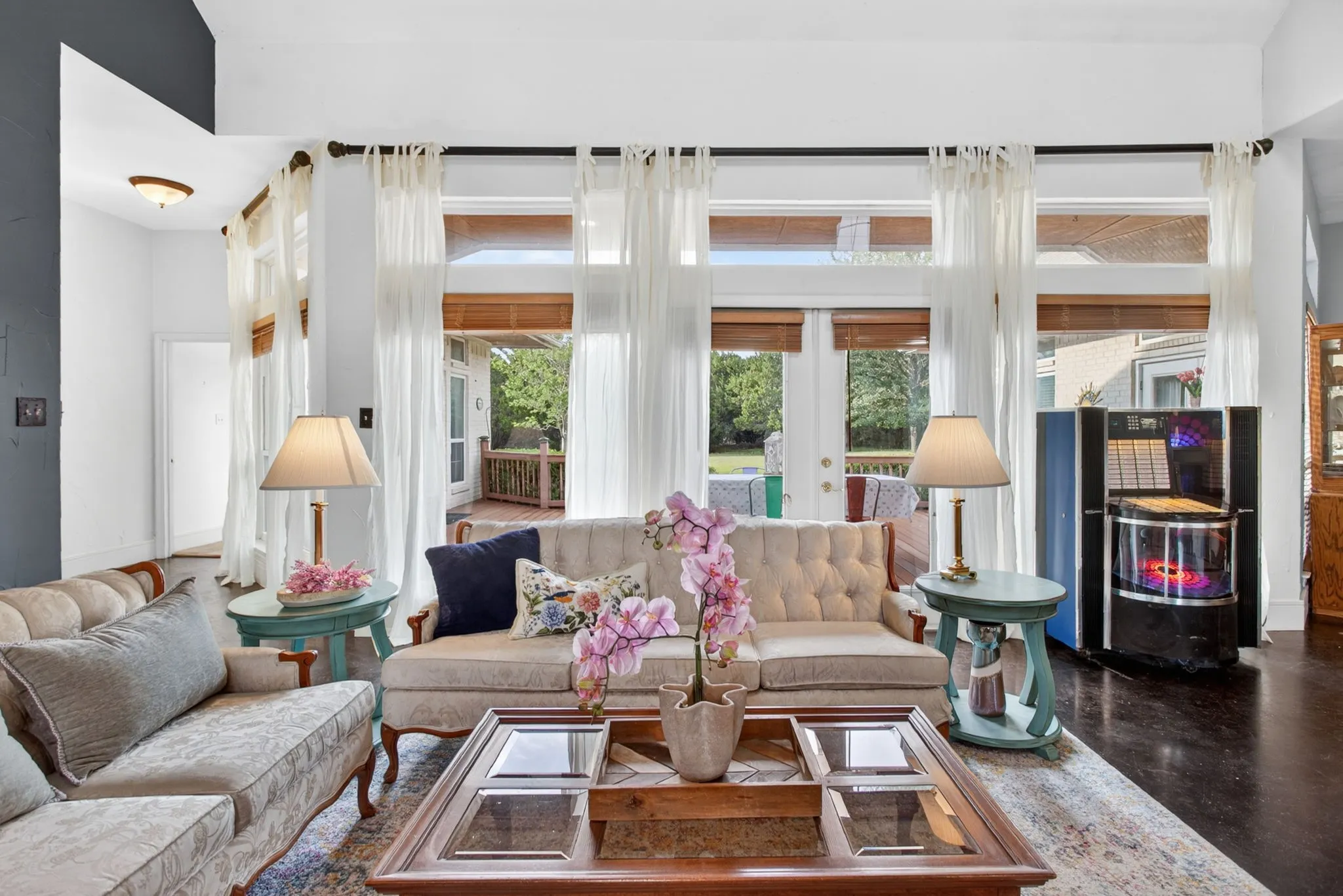 Concrete floors are a smart choice on the homestead; easy to maintain and clean with an in and out lifestyle.