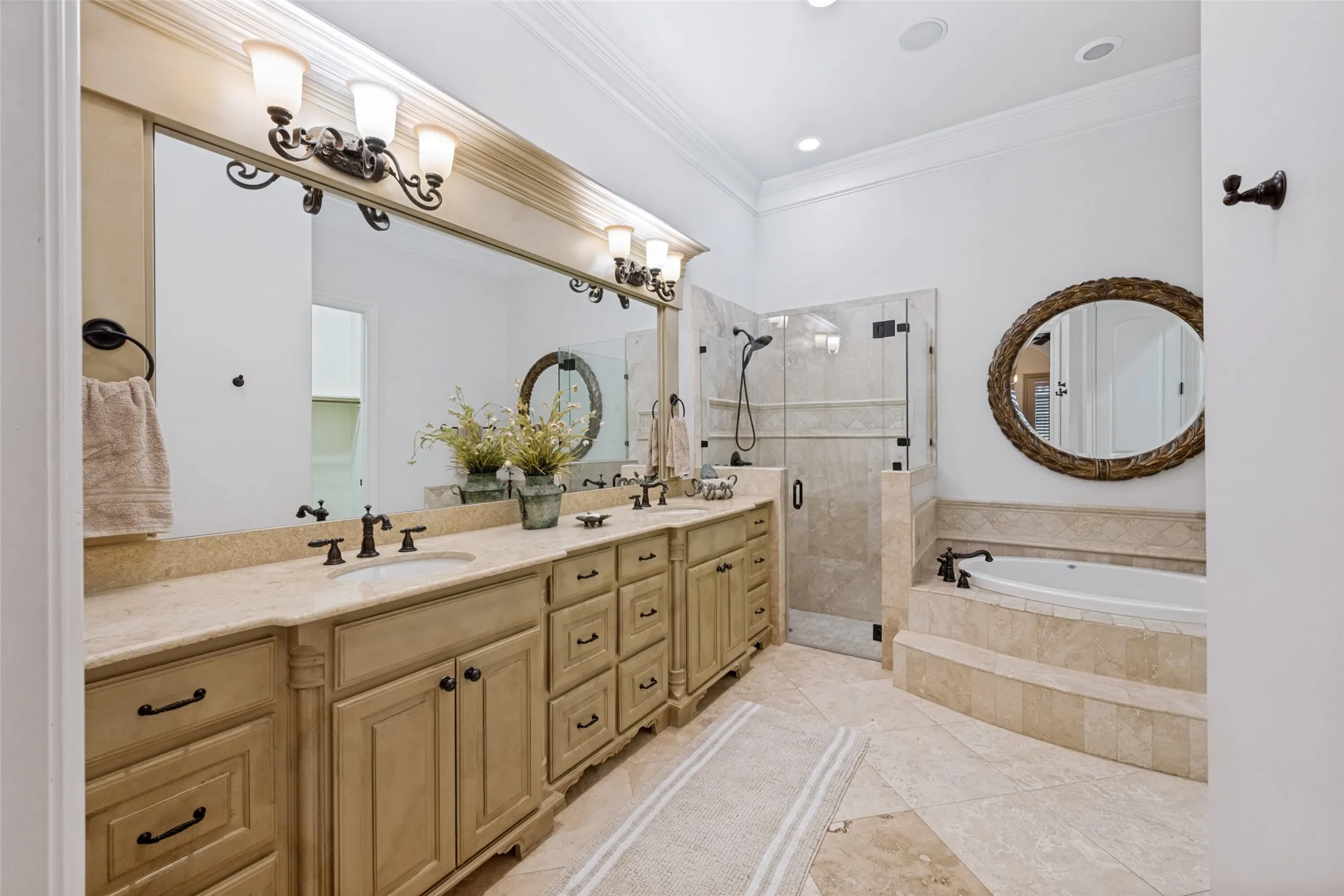Primary Bath with Shower & Jetted Tub