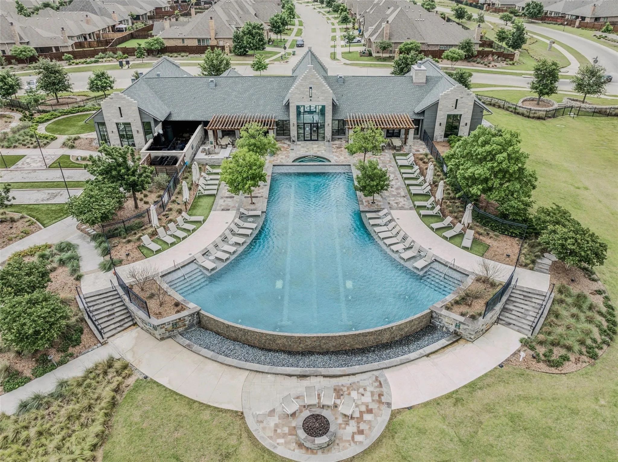 Pool with lake view and area for cookouts!