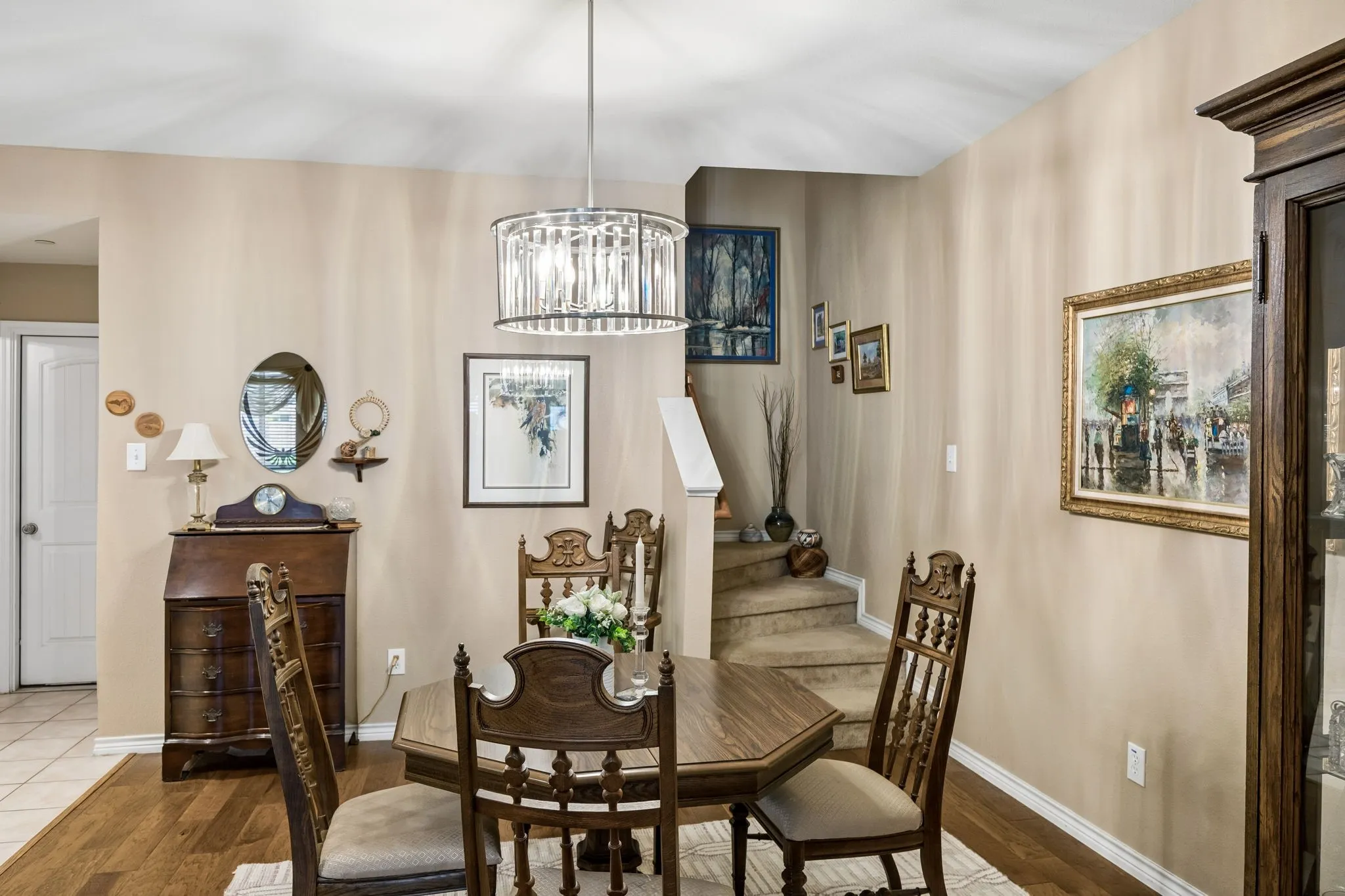 Here is a peek of the inviting stairway to both of the Primary Suites!