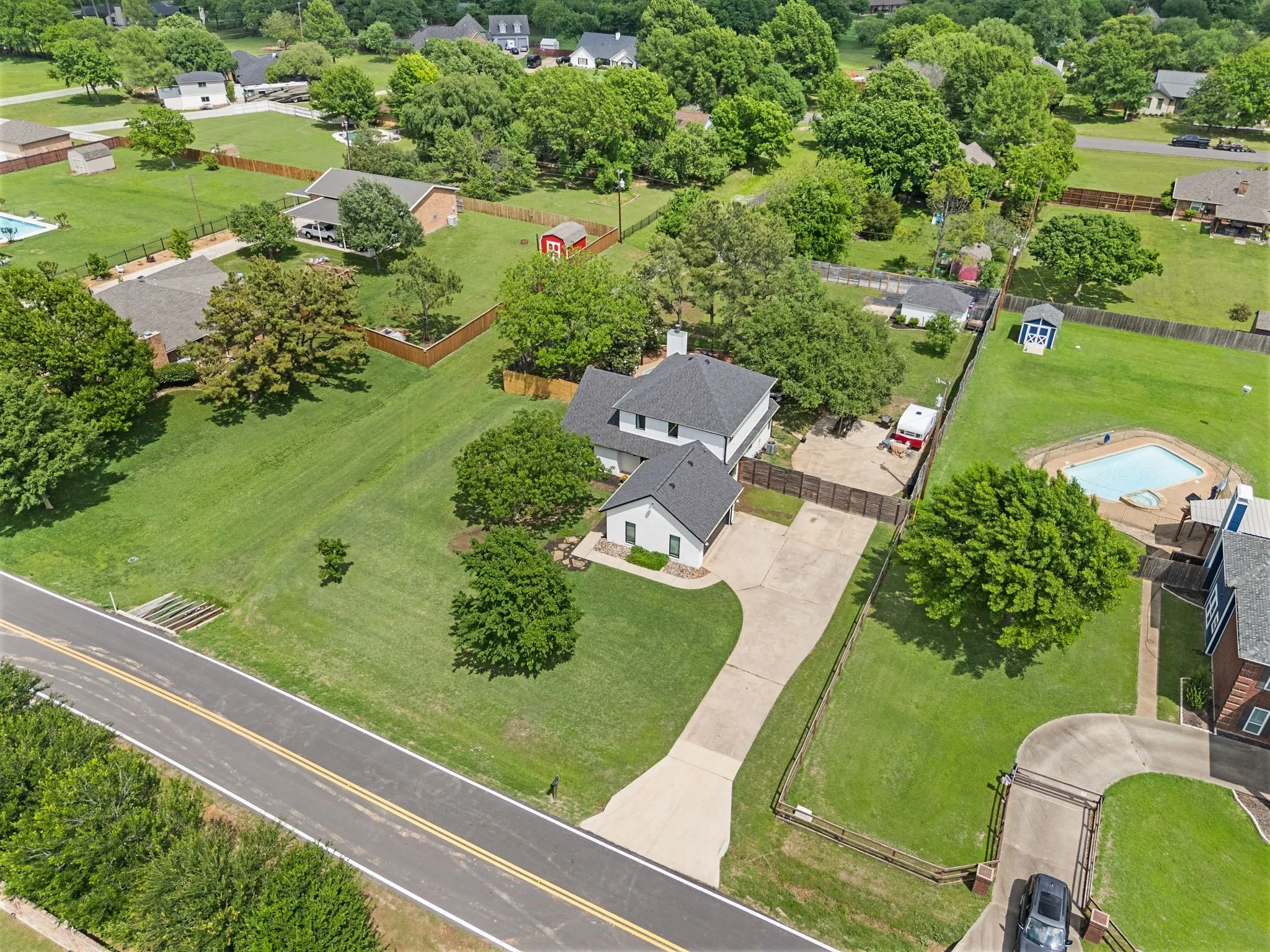 Located on a quiet street this property feels like country living but is actually located in the heart of the city of Keller.
