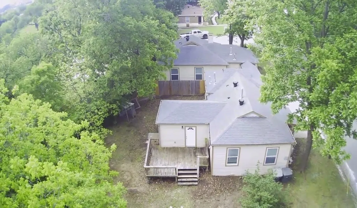 Aerial view from the back