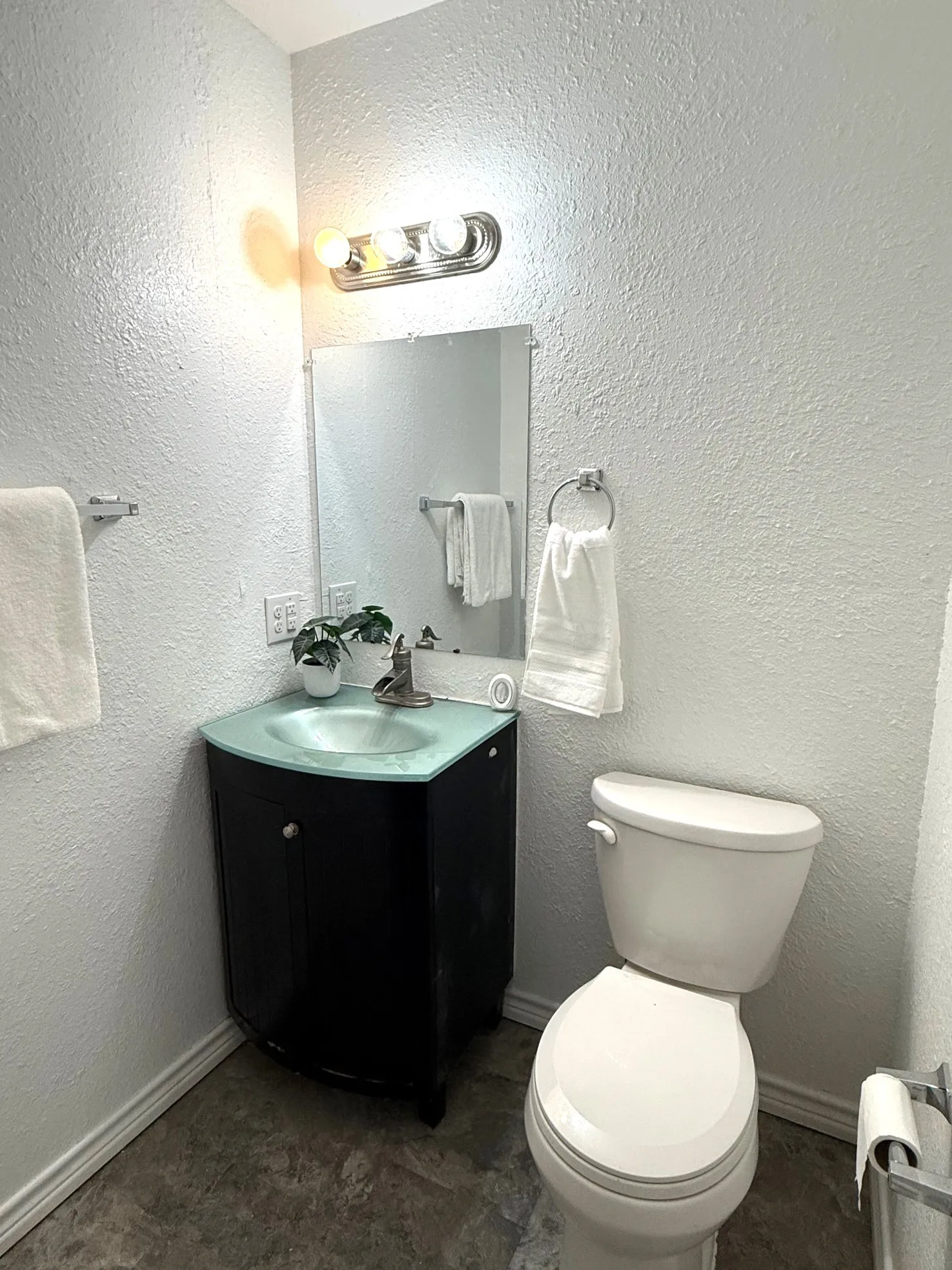 Pecan half bath