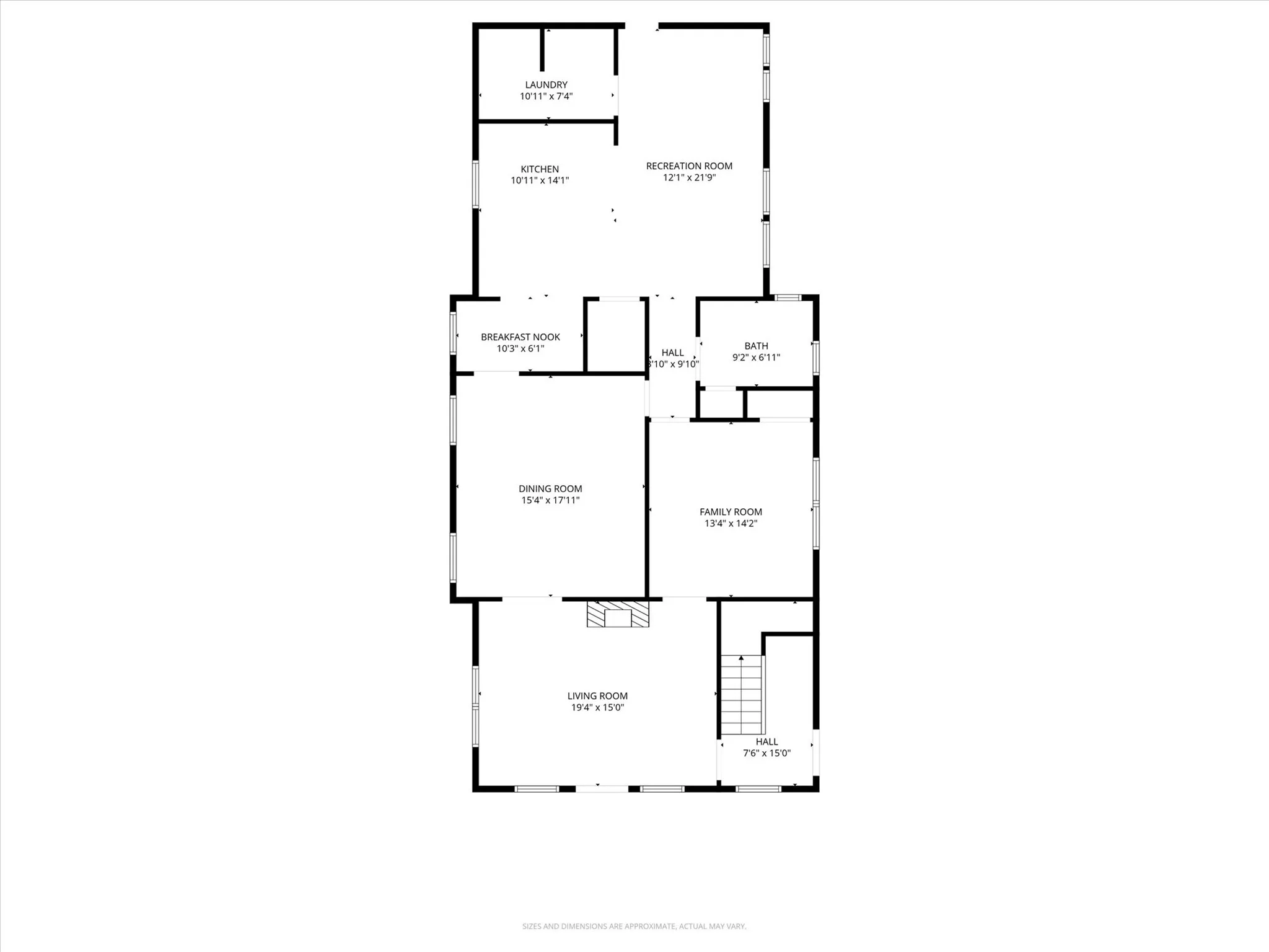 First floor with what is now a library behind stairs but can be an additional bedroom.