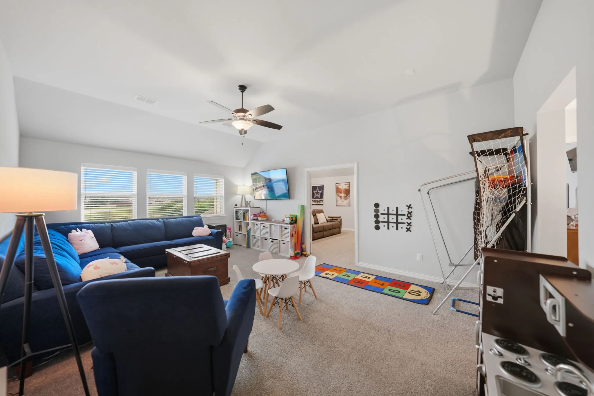 2nd living room upstairs can also be a game flex room