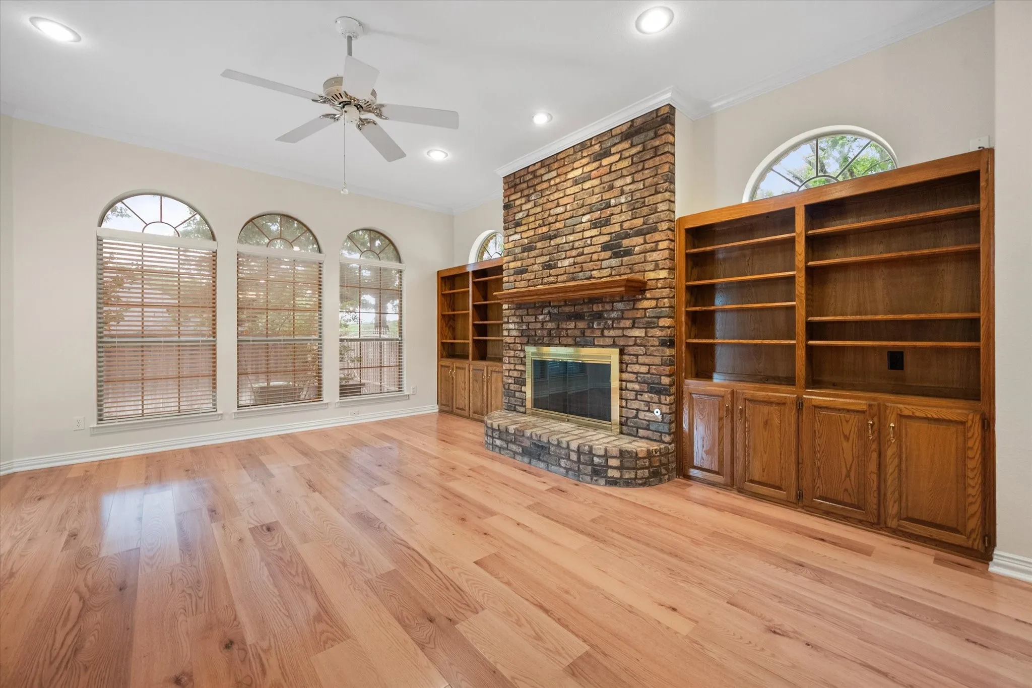 Back living room with oodles of built-ins