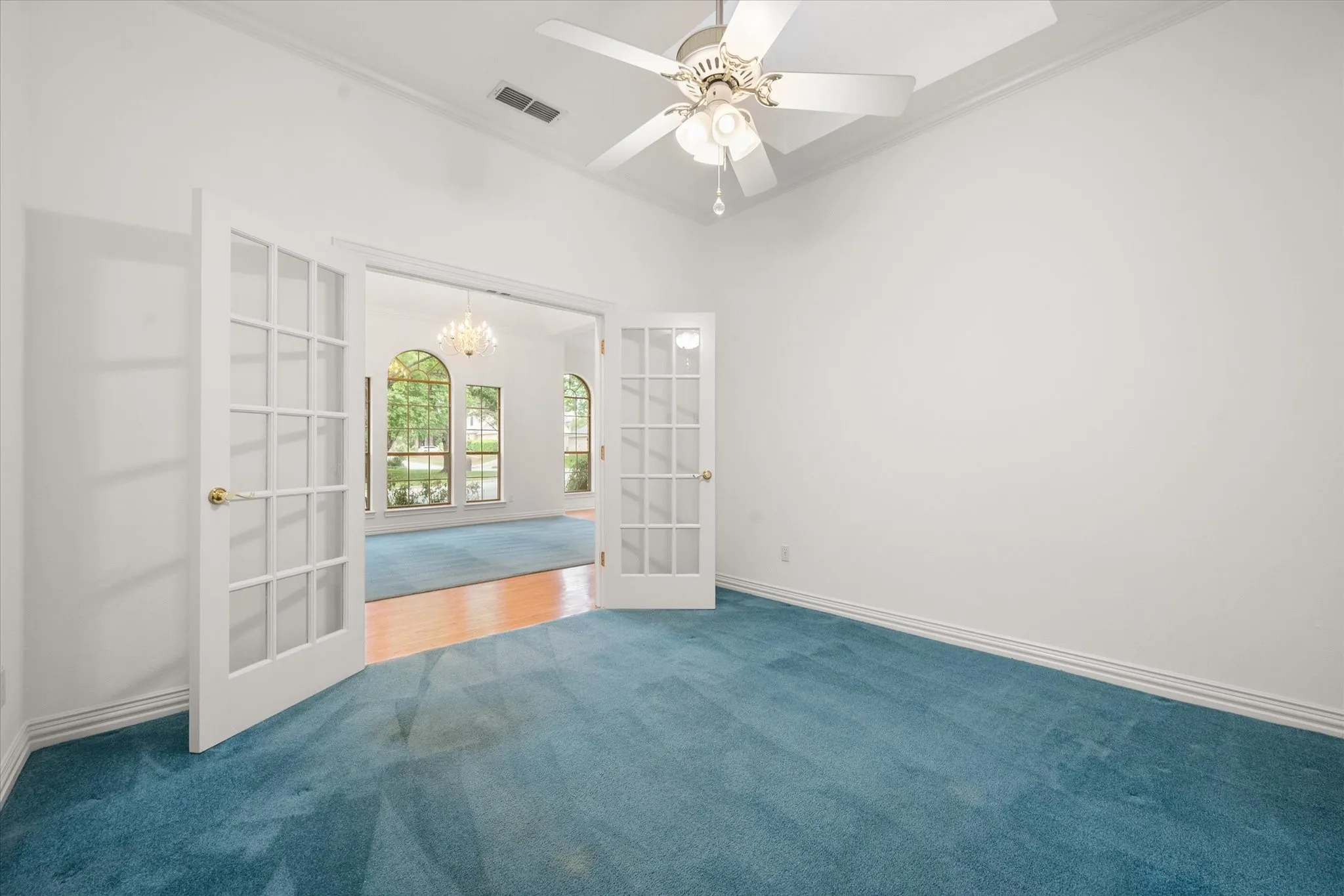 Office with French doors