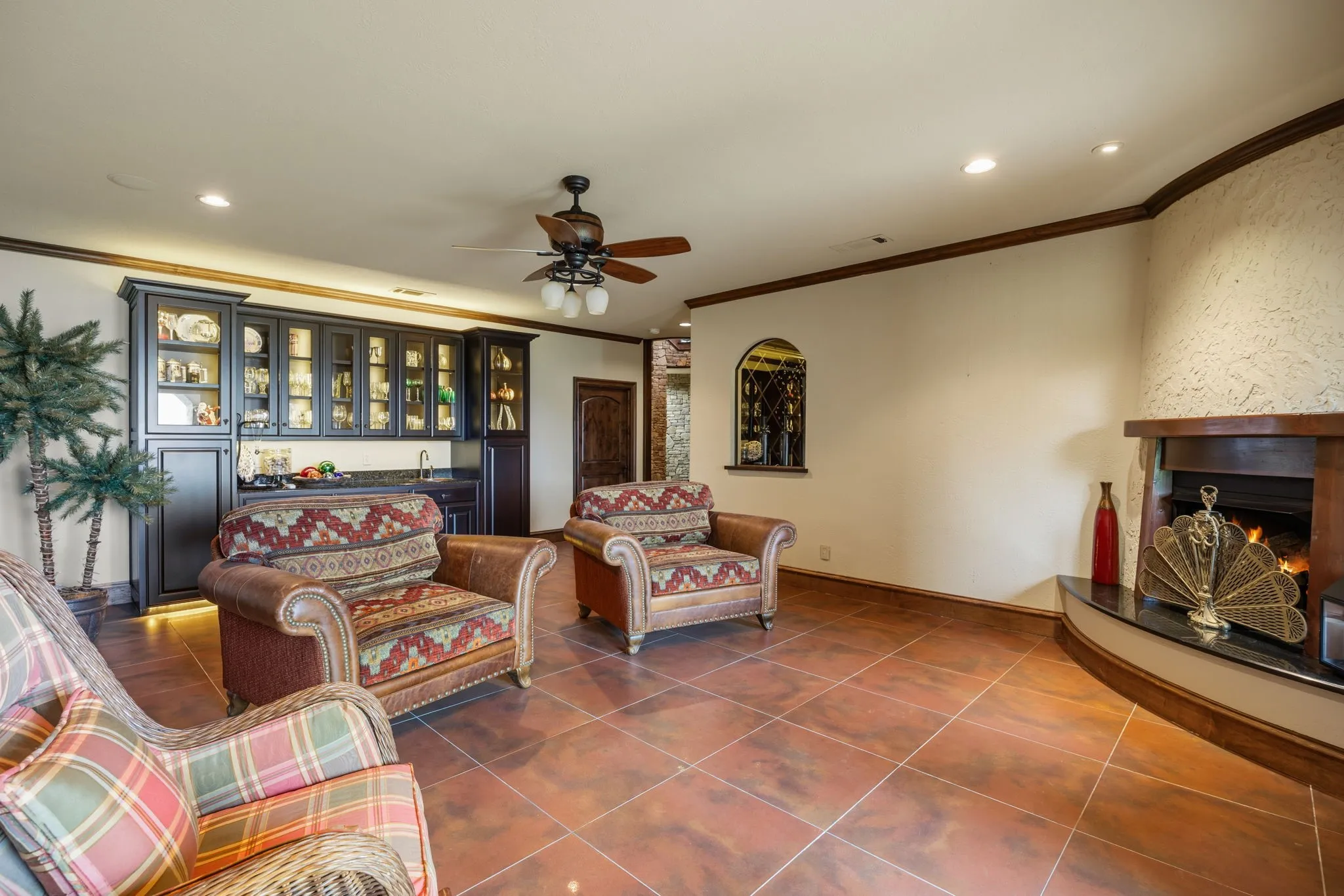 Basement Living and Game Room