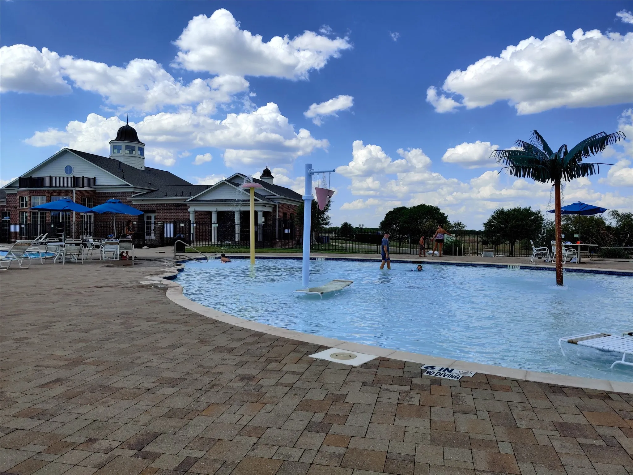 Community Pool Has Huge Splash Play Area for Small Kids!