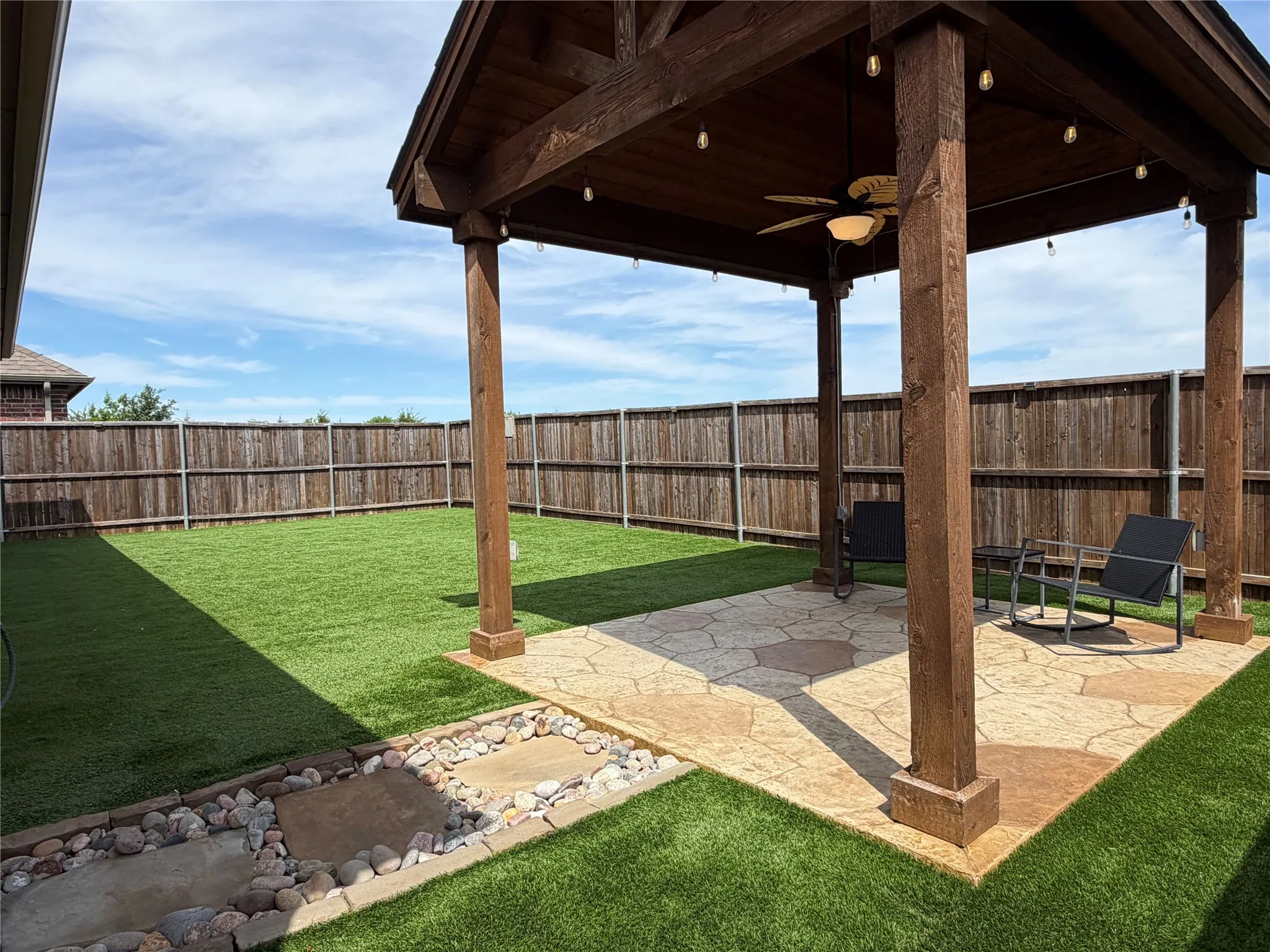 Easy to Maintain Artificial Grass in Back Yard